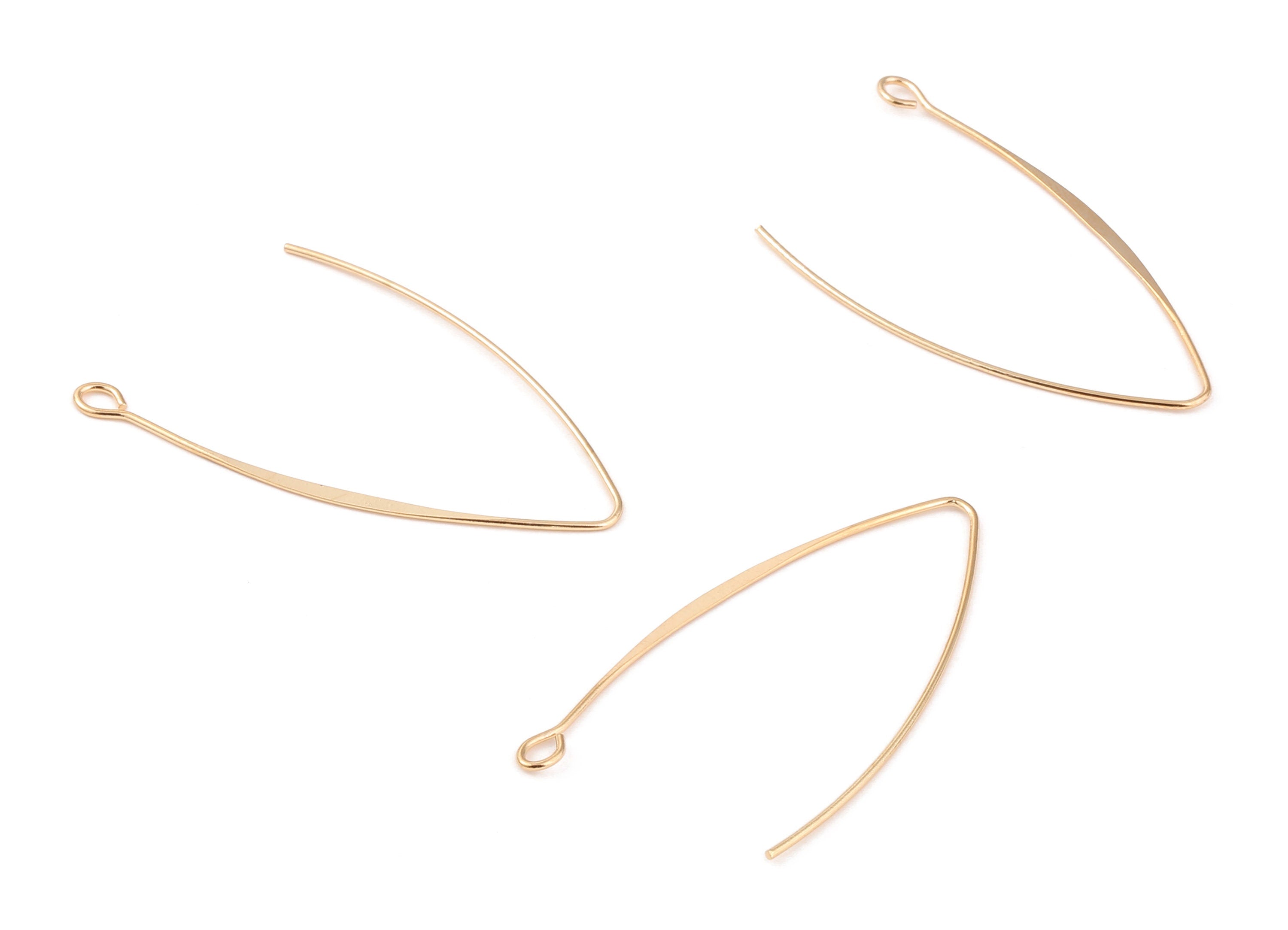 Brass Earring Wire Post - Brass Earring Wire Stud - 18K Real Gold Plated Brass Stud - Jewelry Supplies - 42.41x0.74mm - RGP1230 - DOMEDBAZAAR