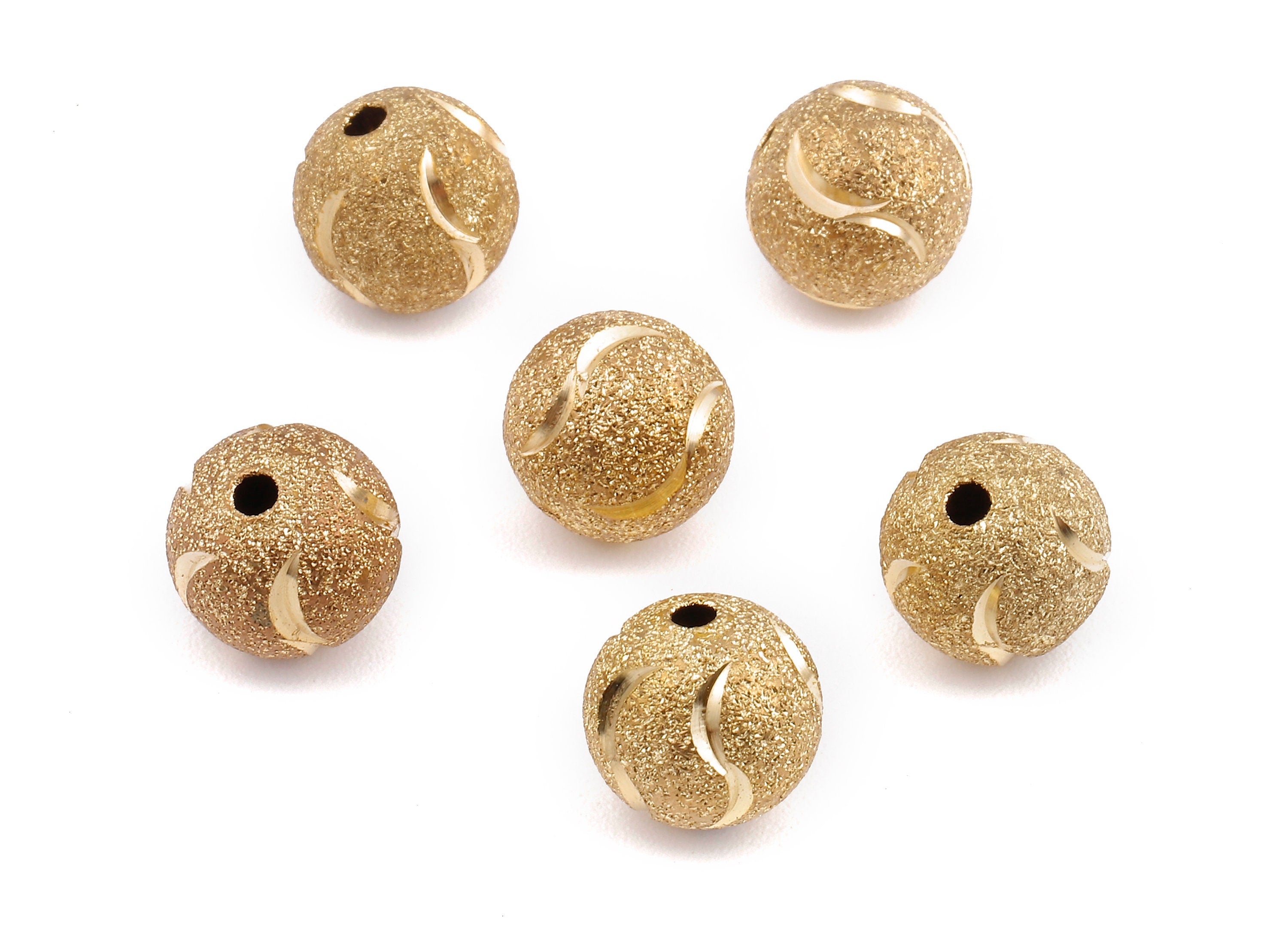 Brass Spacer Ball Beads - Raw Brass Spacer Ball Beads - Necklace Beads - Earring Findings - Jewelry Supplies  - 10.12 x9.98mm - PP2315 - DOMEDBAZAAR