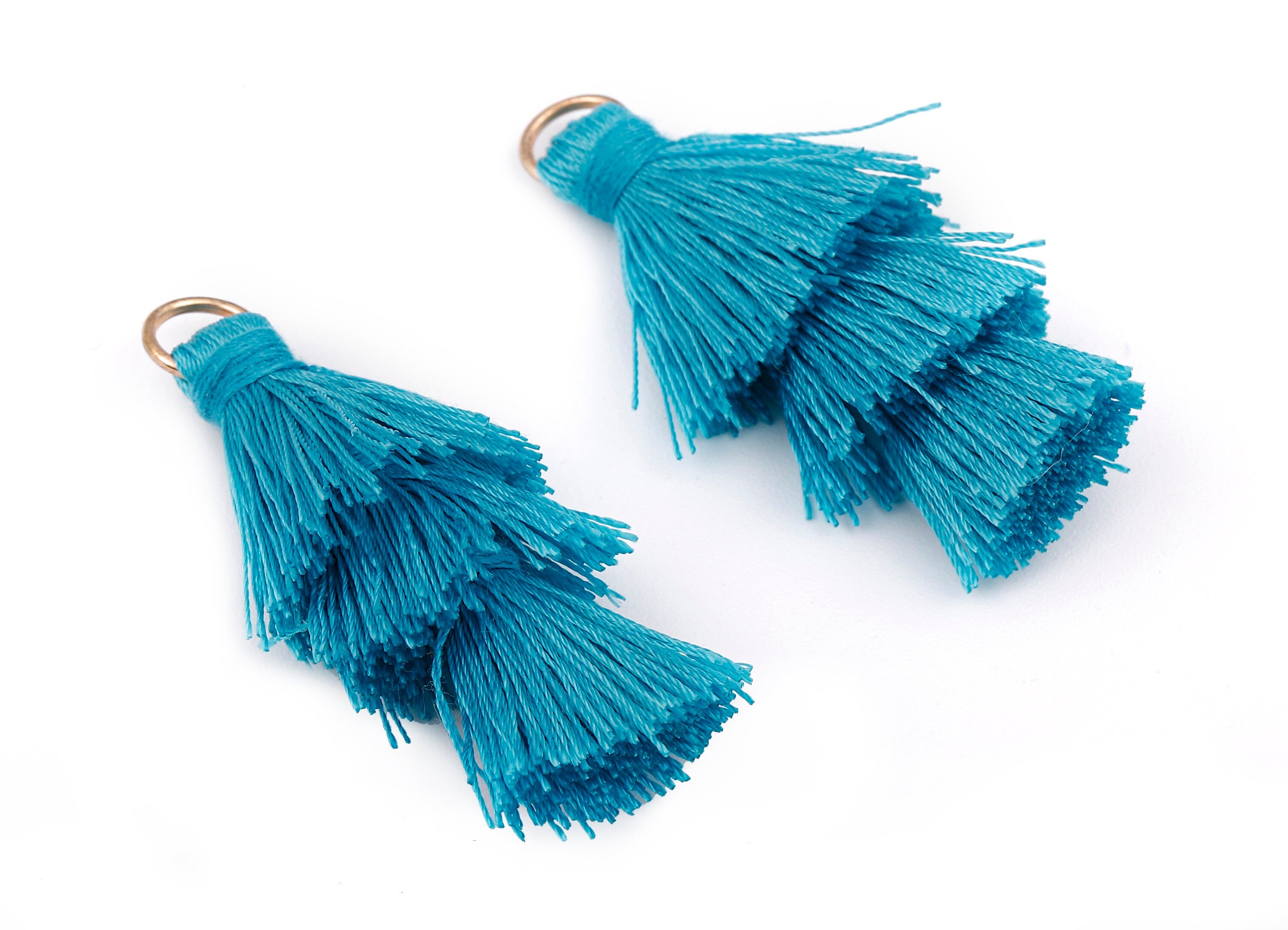 3 Layers Tassel Charms - Tiered Tassel Earrings - Tassels with Iron Jump Ring - TassACels for Earrings and Key Chain - 72.27x13.7mm - TS1057 - DOMEDBAZAAR