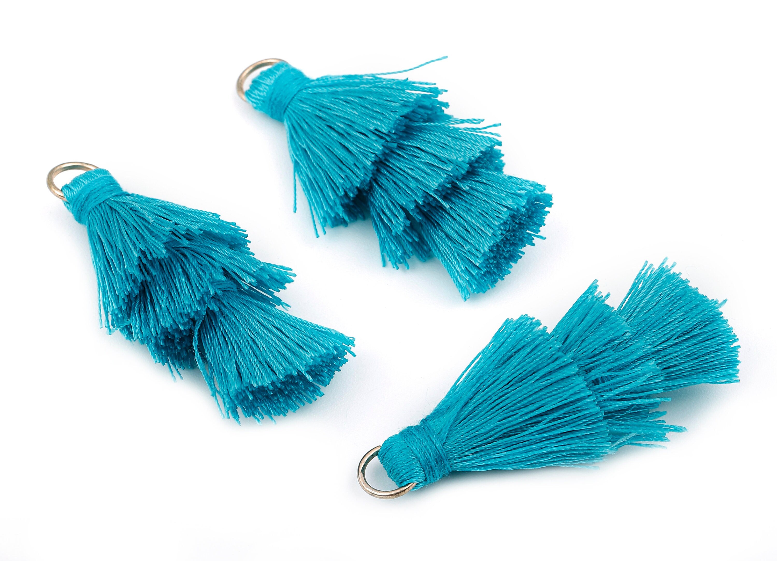 3 Layers Tassel Charms - Tiered Tassel Earrings - Tassels with Iron Jump Ring - TassACels for Earrings and Key Chain - 72.27x13.7mm - TS1057 - DOMEDBAZAAR