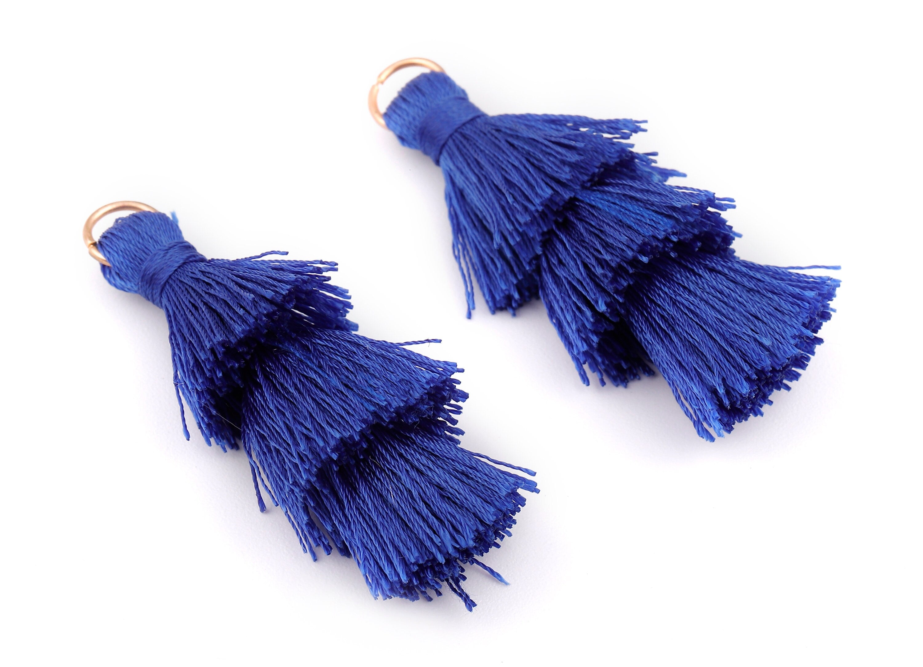 3 Layers Tassel Charms - Tiered Tassel Earrings - Tassels with Iron Jump Ring - TassACels for Earrings and Key Chain - 72.27x13.7mm - TS1060 - DOMEDBAZAAR