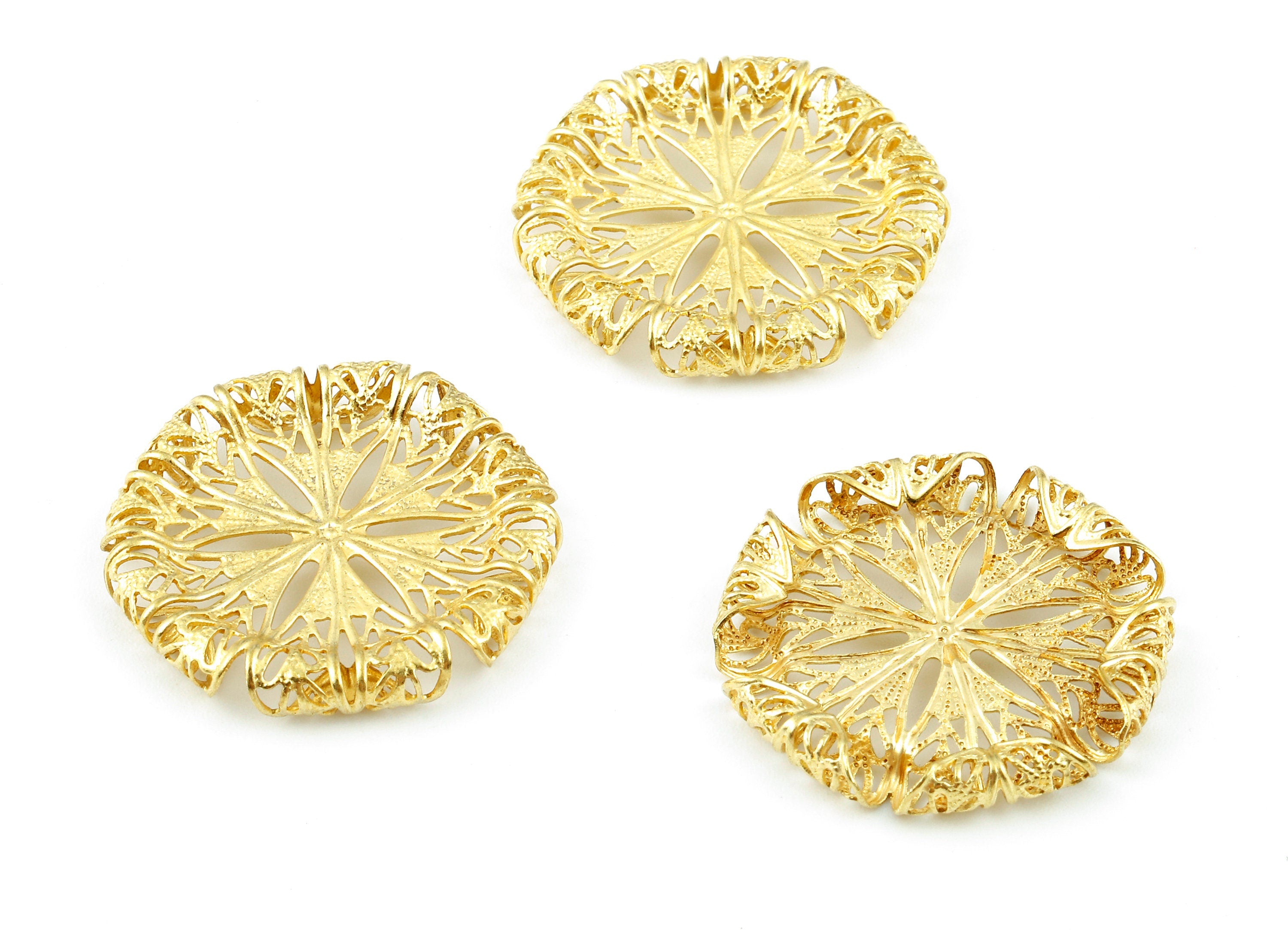 Brass Leaf Charms - Raw Brass Leaf Earrings and Pendant - Earring Findings - Jewelry Supplies - 30.4x30.4mm - PP2360 - DOMEDBAZAAR