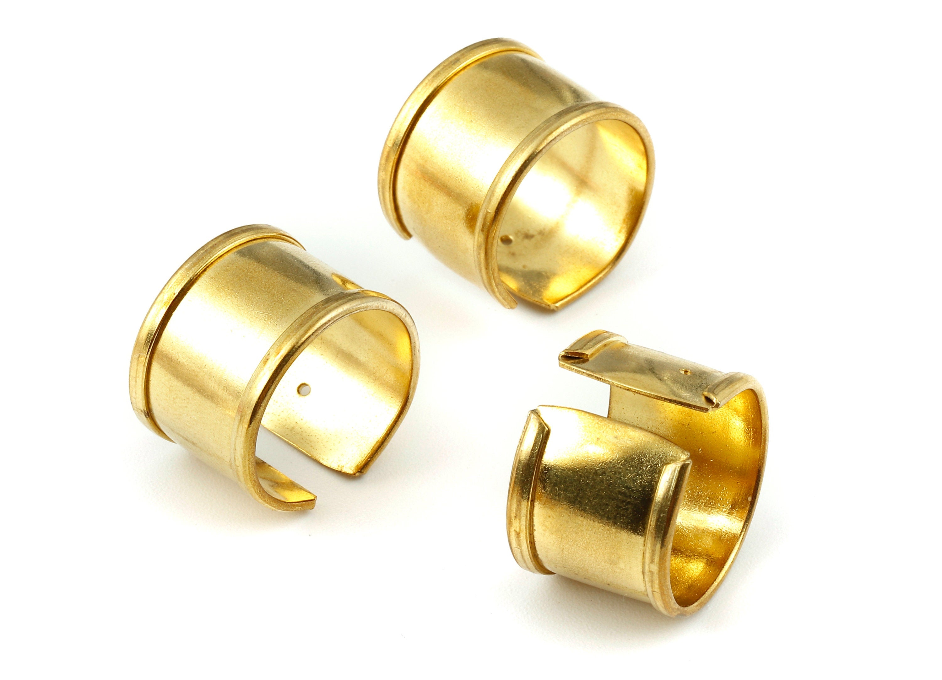 Brass Adjustable Ring Charms - Brass Adjustable Ring - Adjustable Ring Findings - Jewelry Supplies - 19.98x14.48x1.15mm - PP2363 - DOMEDBAZAAR