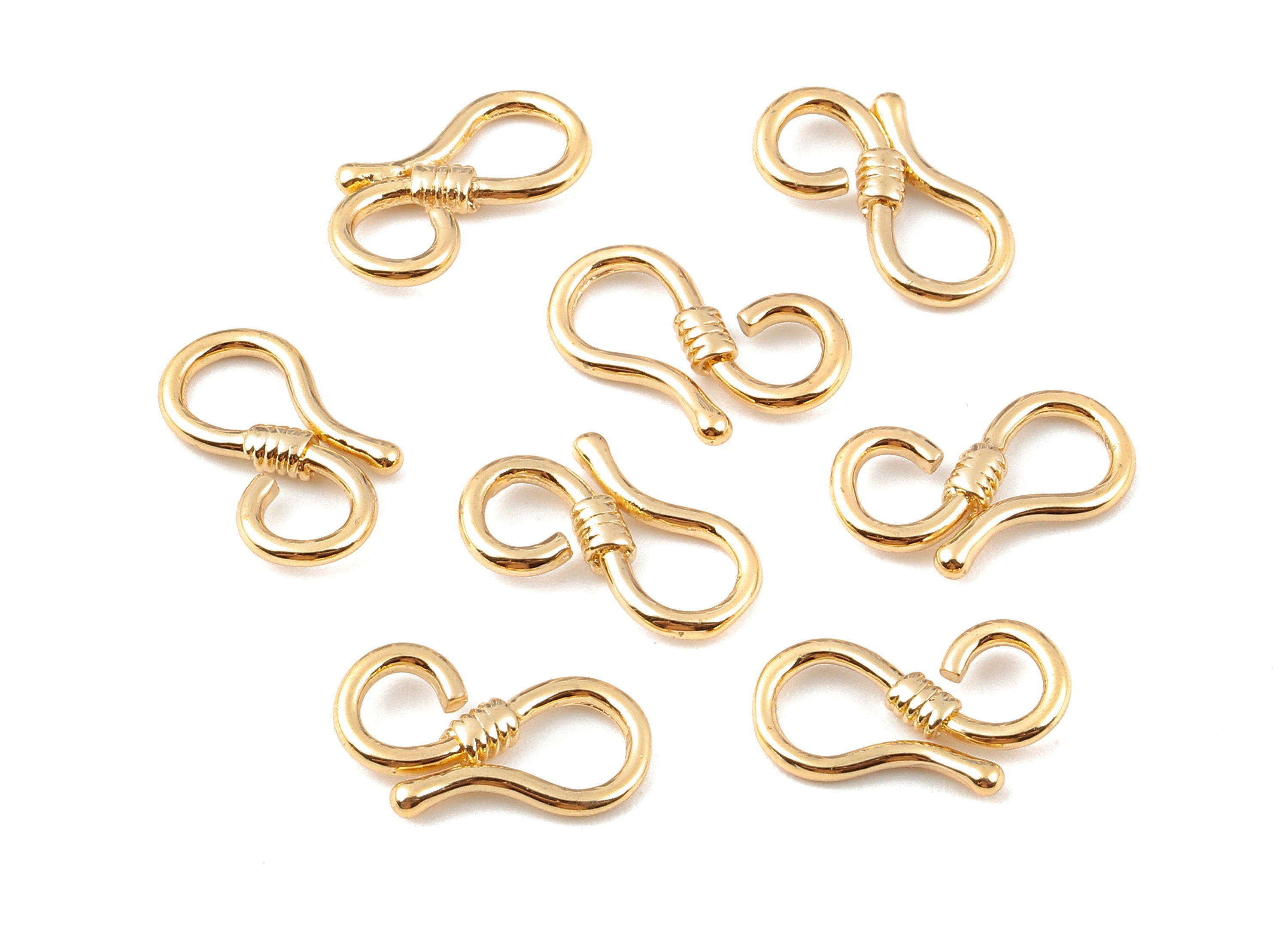Brass Earring Wires - Brass Earring Hooks - 18K  Rose Gold Plated Ear Wire - Jewelry Supplies - 18.06x11.54mm - RGP1136 - DOMEDBAZAAR