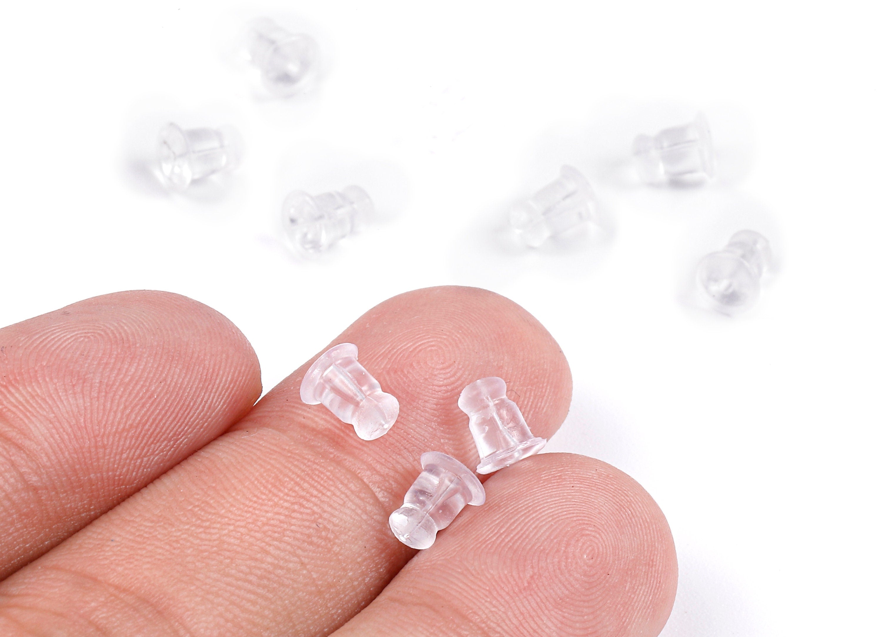 Rubber Earring Stopper Nuts - Rubber Earring Findings - Earring Back - 5.8x5.11mm - ES1005 - DOMEDBAZAAR