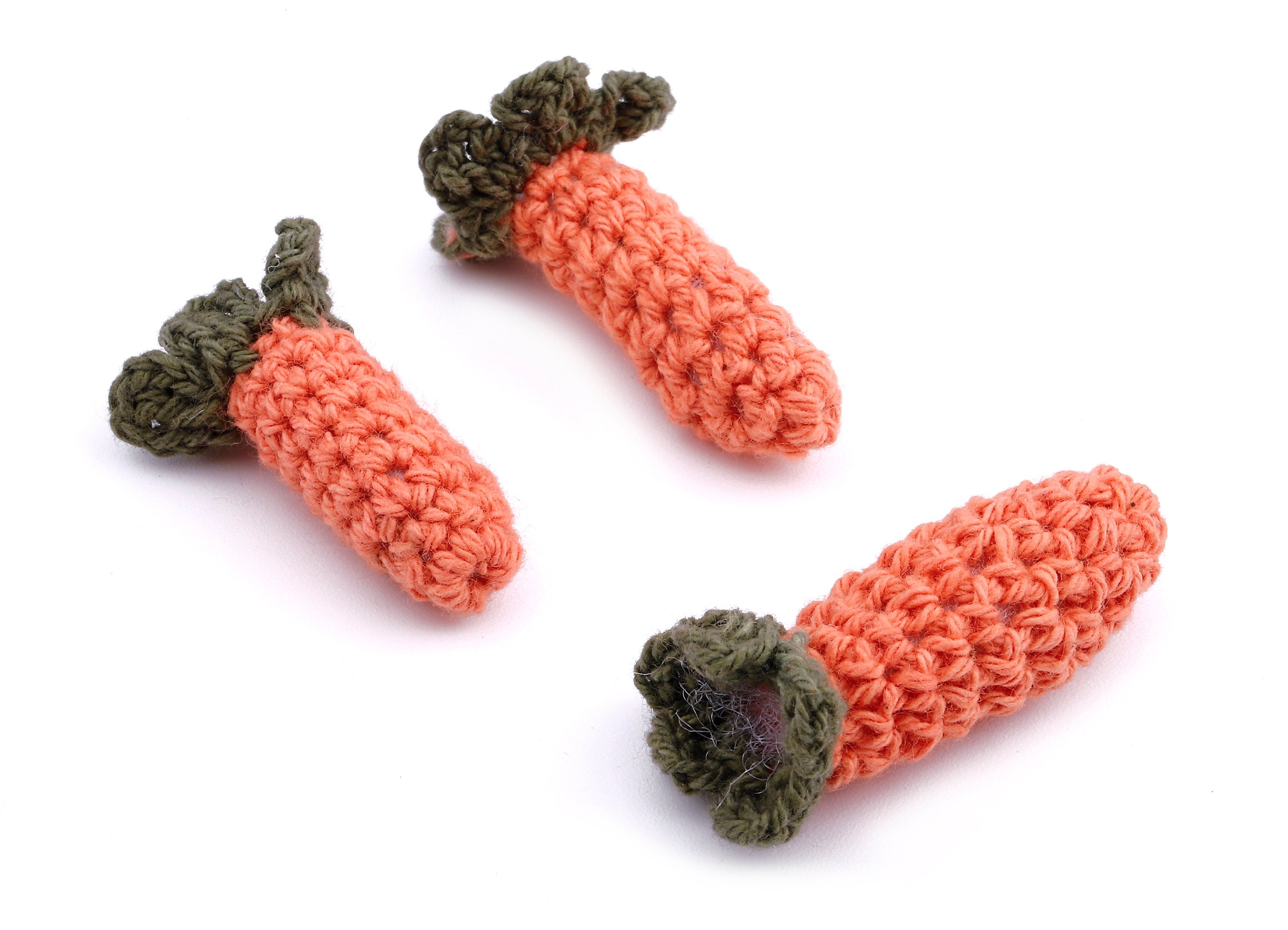 Crochet Carrot Earrings - Crochet Carrot Charms and Pendant - Handmade Earrings - 35.84x11.82mm - TS1076 - DOMEDBAZAAR