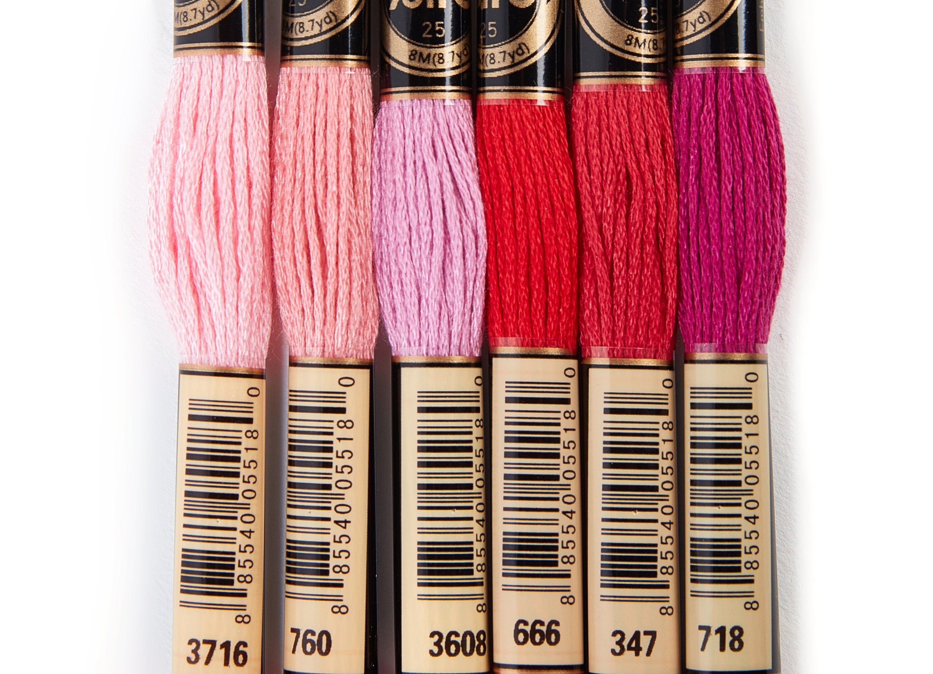 Embroidery Floss Set - 6 Skeins of 8 meters - Embroidery Thread - Cross Stitch Floss - Embroidery Accessories - HM1012 - DOMEDBAZAAR