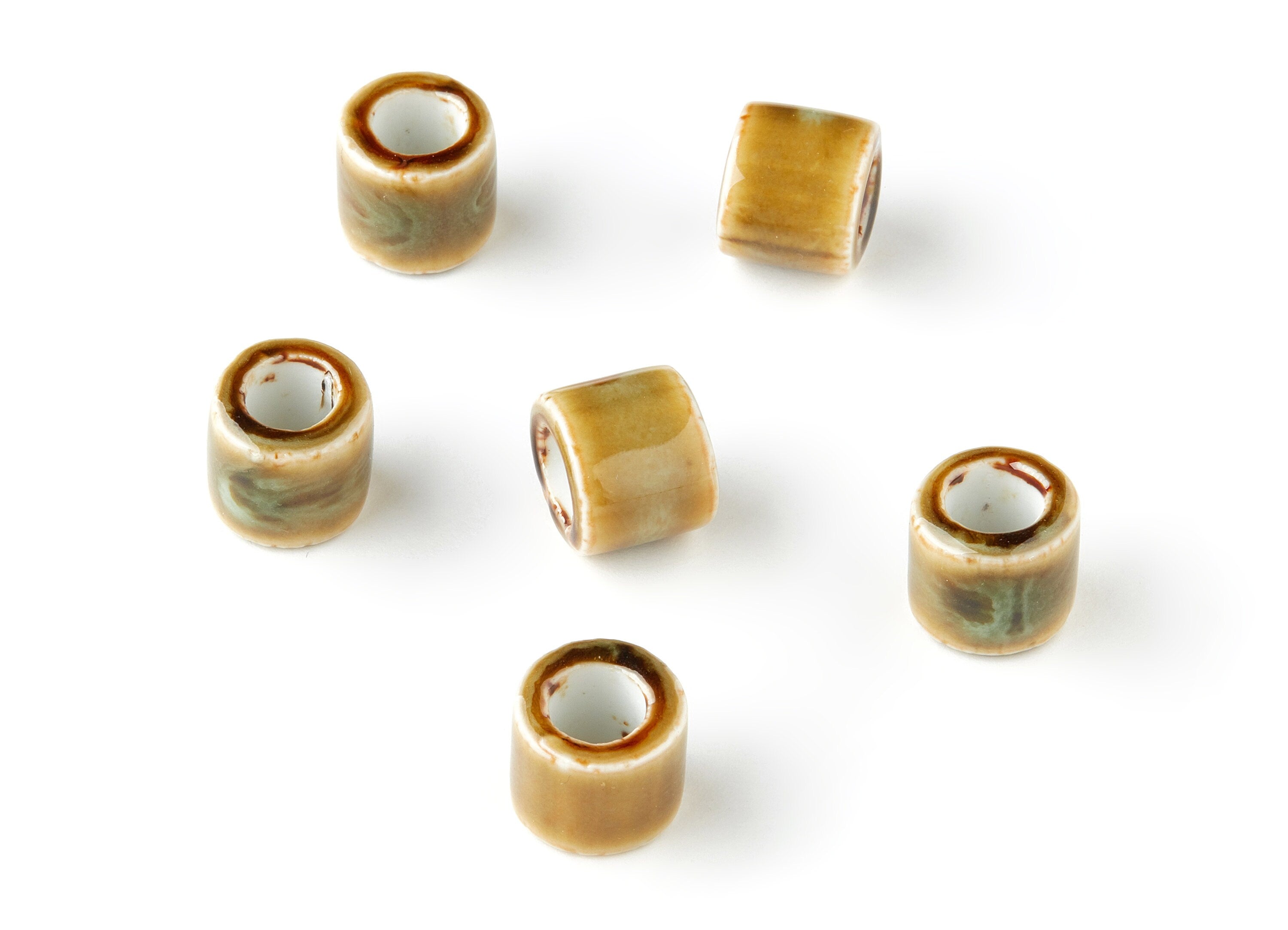 Glazed Ceramic Round Beads - Carved Round Beads - Handmade Beads - Necklace Beads - Connectors Beads - 13.97x12.52x14.31mm - NS1047 - DOMEDBAZAAR