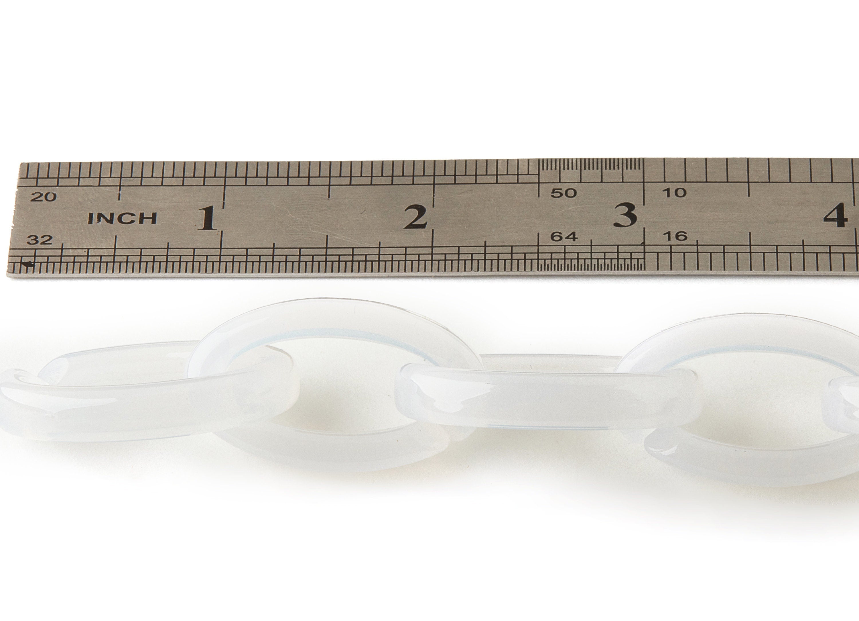 Acrylic Oval Curb Chain - Open Link Curb Chain - 1strand : 100cm - Plastic Curb Chain Links - Necklace Chain - 35.75x20.01x4.76mm - AC1699 - DOMEDBAZAAR