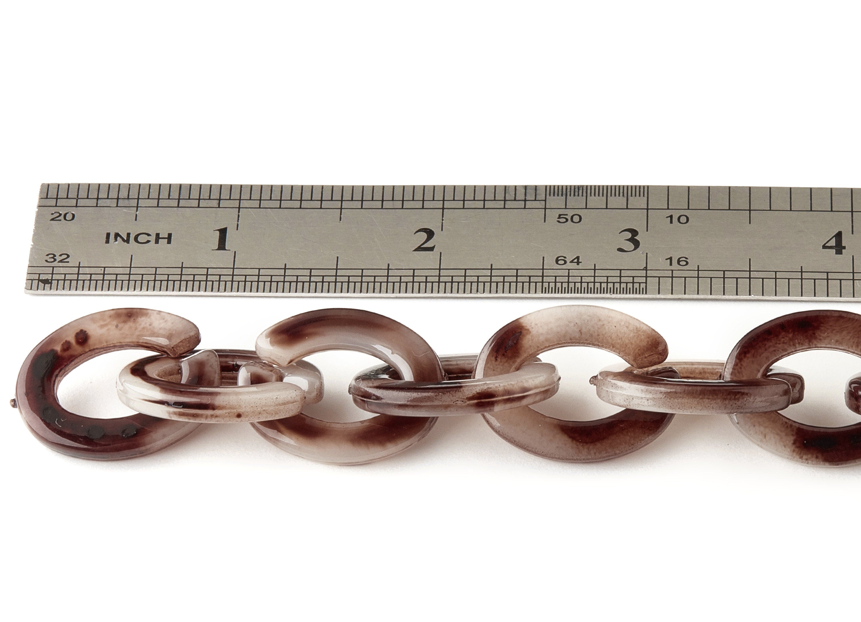 Acrylic Oval Curb Chain - Open Link Curb Chain - 1strand : 100cm - Plastic Curb Chain Links - Necklace Chain - 25.23x18.95x3.74mm - AC1695 - DOMEDBAZAAR
