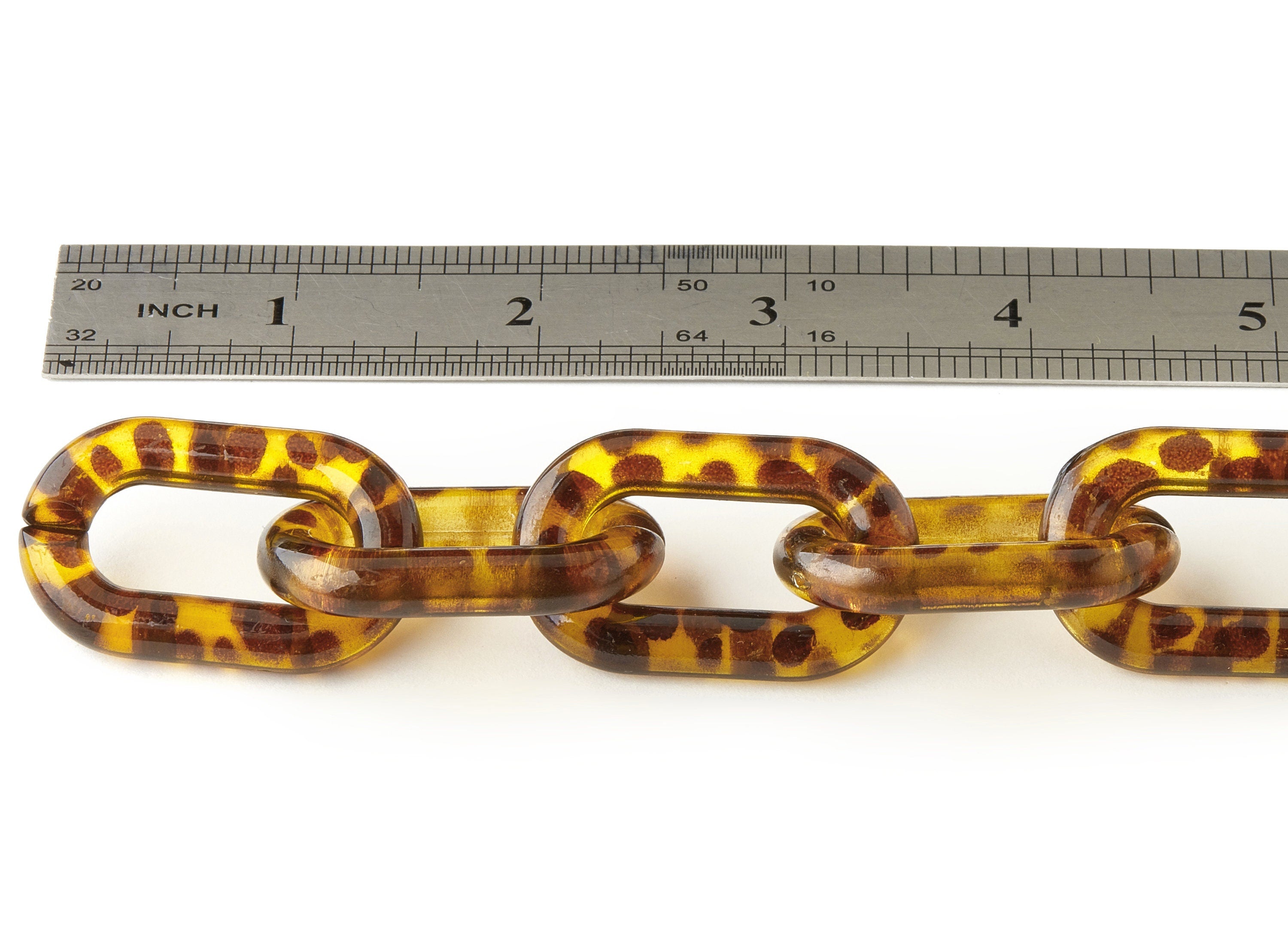 Acrylic Oval Curb Chain - Open Link Curb Chain - 1strand : 45cm - Plastic Curb Chain Links - Necklace Chain - 40.24x24.65x6.88mm - AC1697 - DOMEDBAZAAR