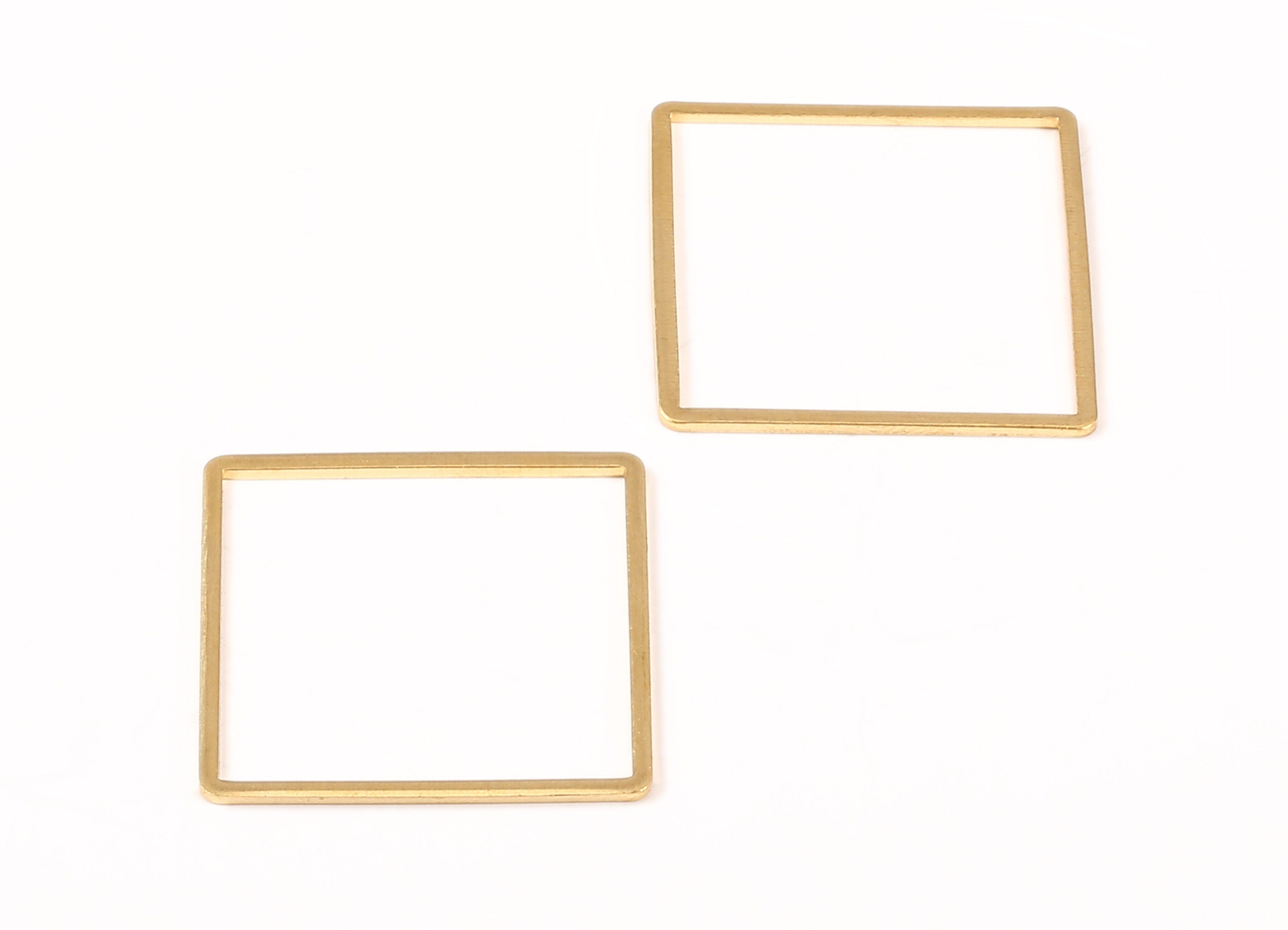 Brass Square Charms - Raw Brass Square Earrings and Pendant - Earring Findings - Jewelry Supplies - 30.33x30.33x1.02mm - PP2189 - DOMEDBAZAAR