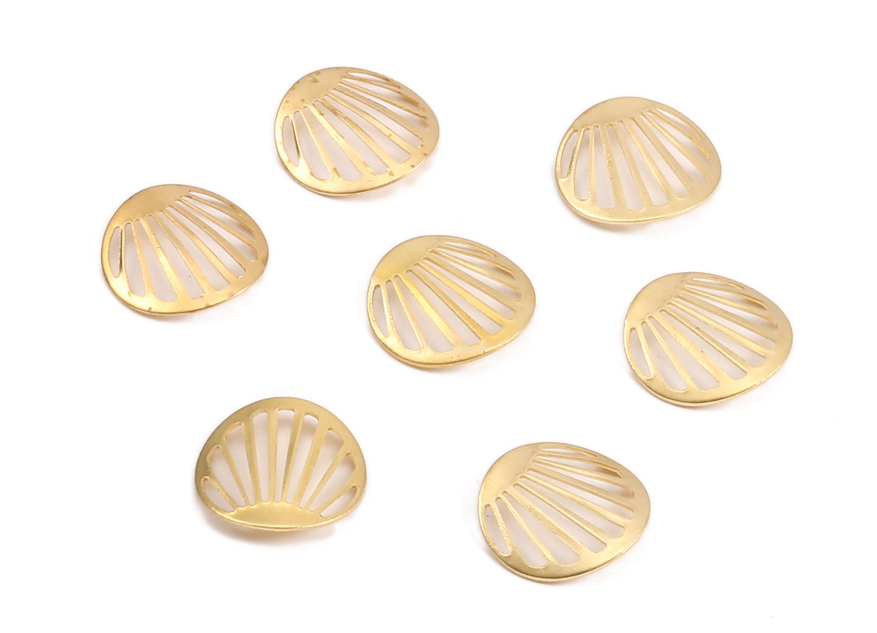 Brass Round Charms - Raw Brass Round Earrings and Pendant - Earring Findings - Jewelry Supplies - 13.05x12.94x0.41mm - PP2162 - DOMEDBAZAAR