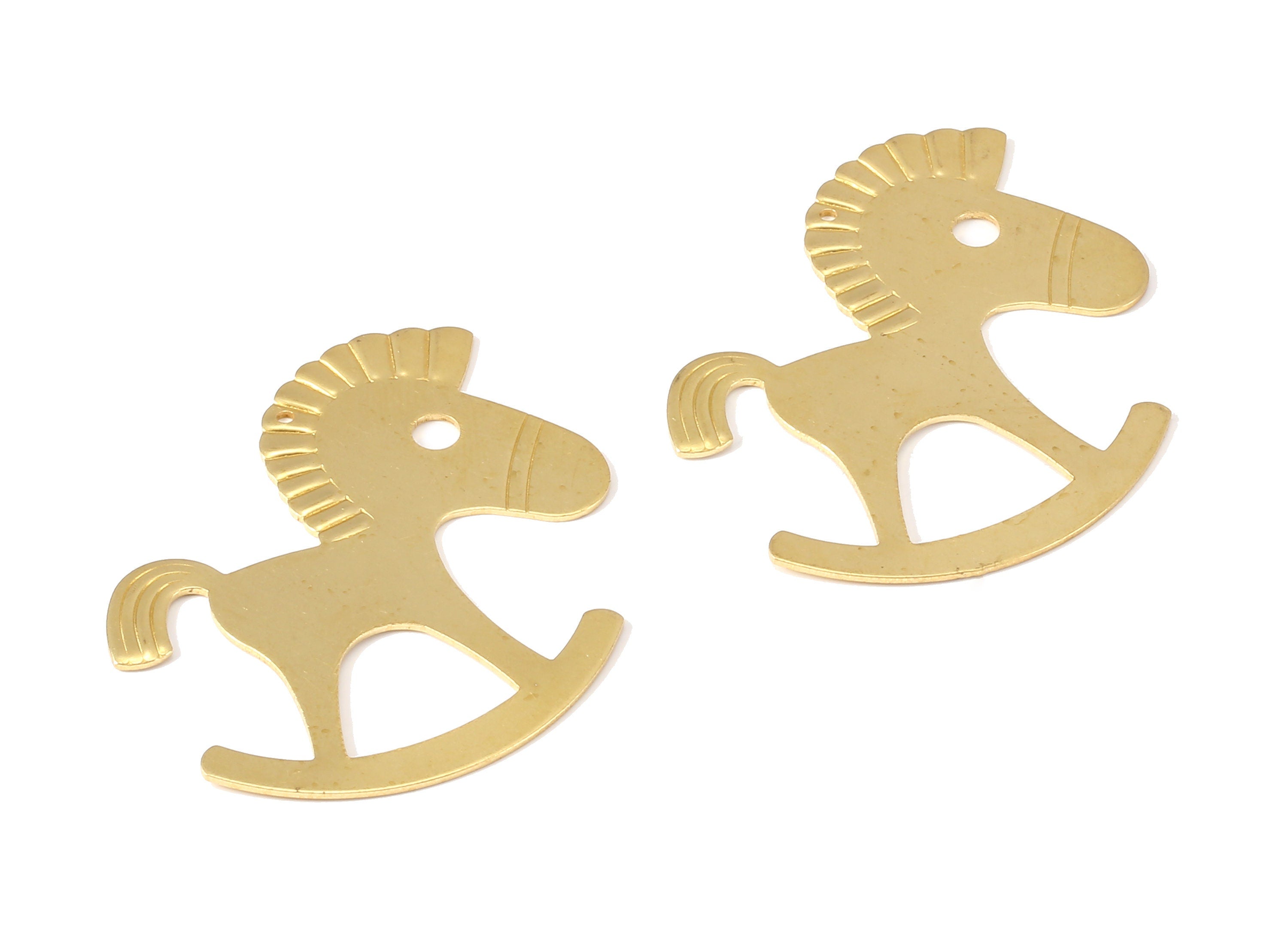 Brass Trojan Charms - Raw Brass Trojan Earrings and Pendant - Earring Findings - Jewelry Supplies - 49.21x43.84x0.77mm - PP2278 - DOMEDBAZAAR