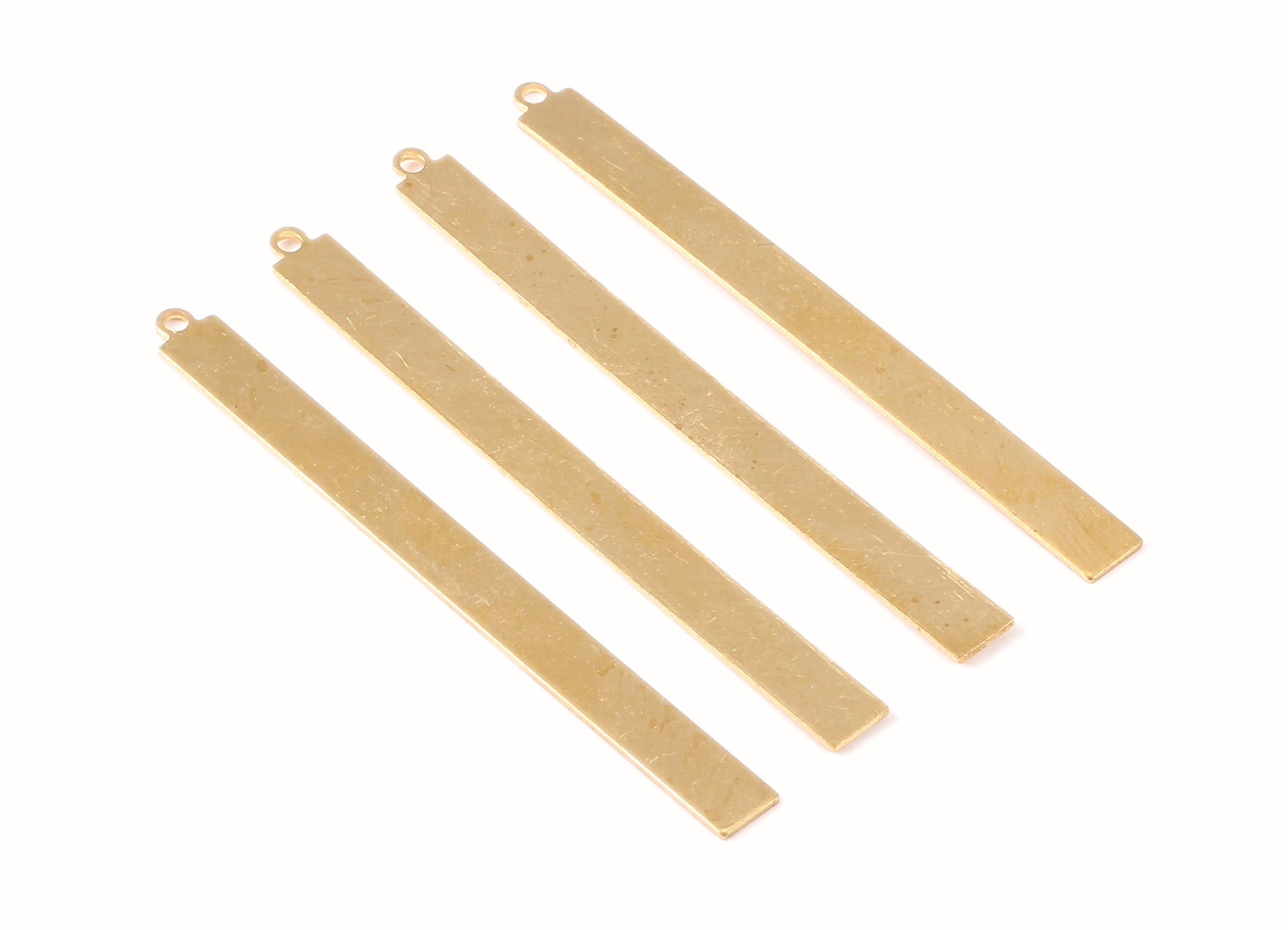Brass Rectangle Charms - Raw Brass Stick Earrings and Pendant - Earring Findings - Jewelry Supplies - 68x5.84x0.79mm - PP2184 - DOMEDBAZAAR