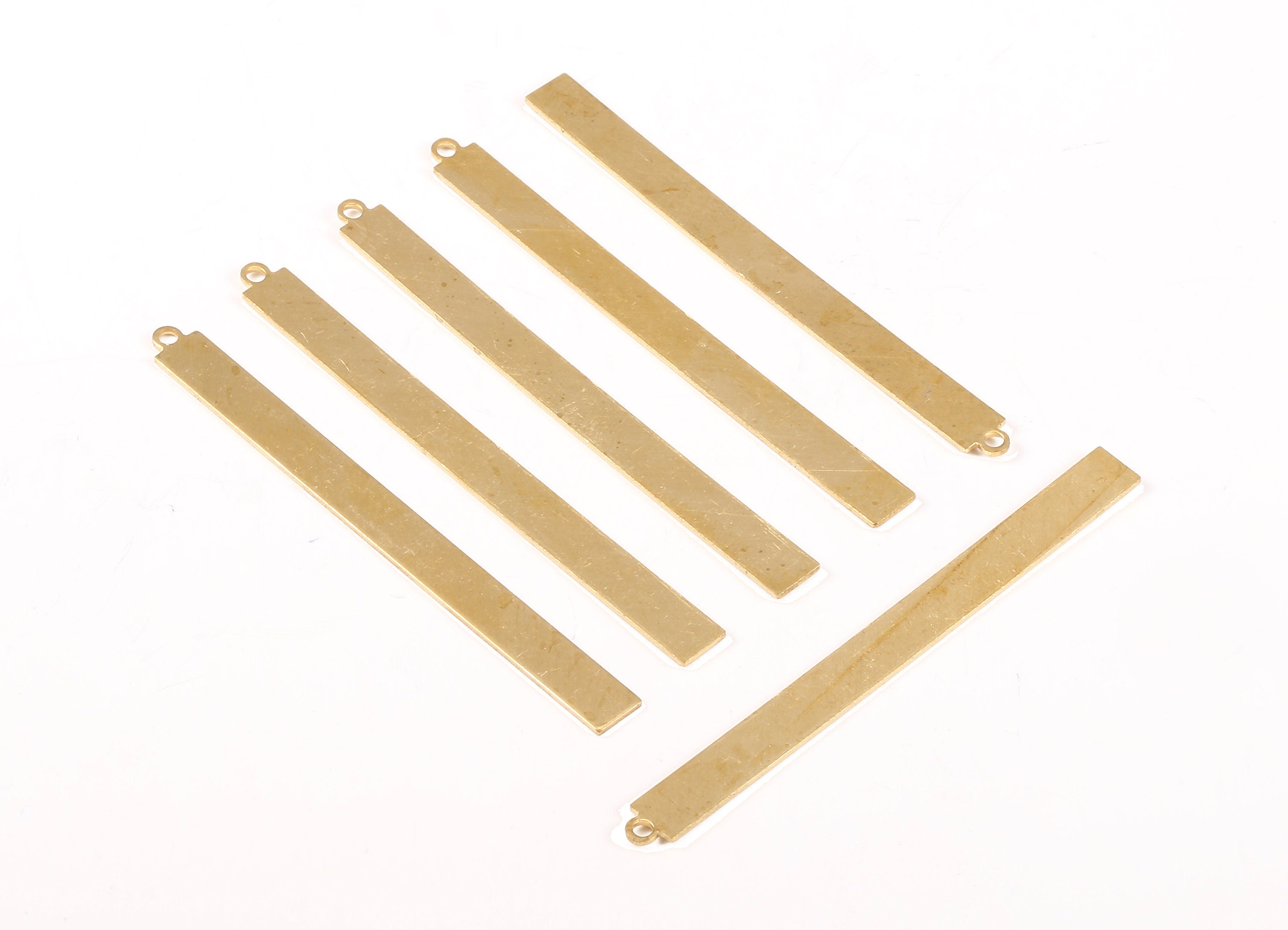 Brass Rectangle Charms - Raw Brass Stick Earrings and Pendant - Earring Findings - Jewelry Supplies - 68x5.84x0.79mm - PP2184 - DOMEDBAZAAR
