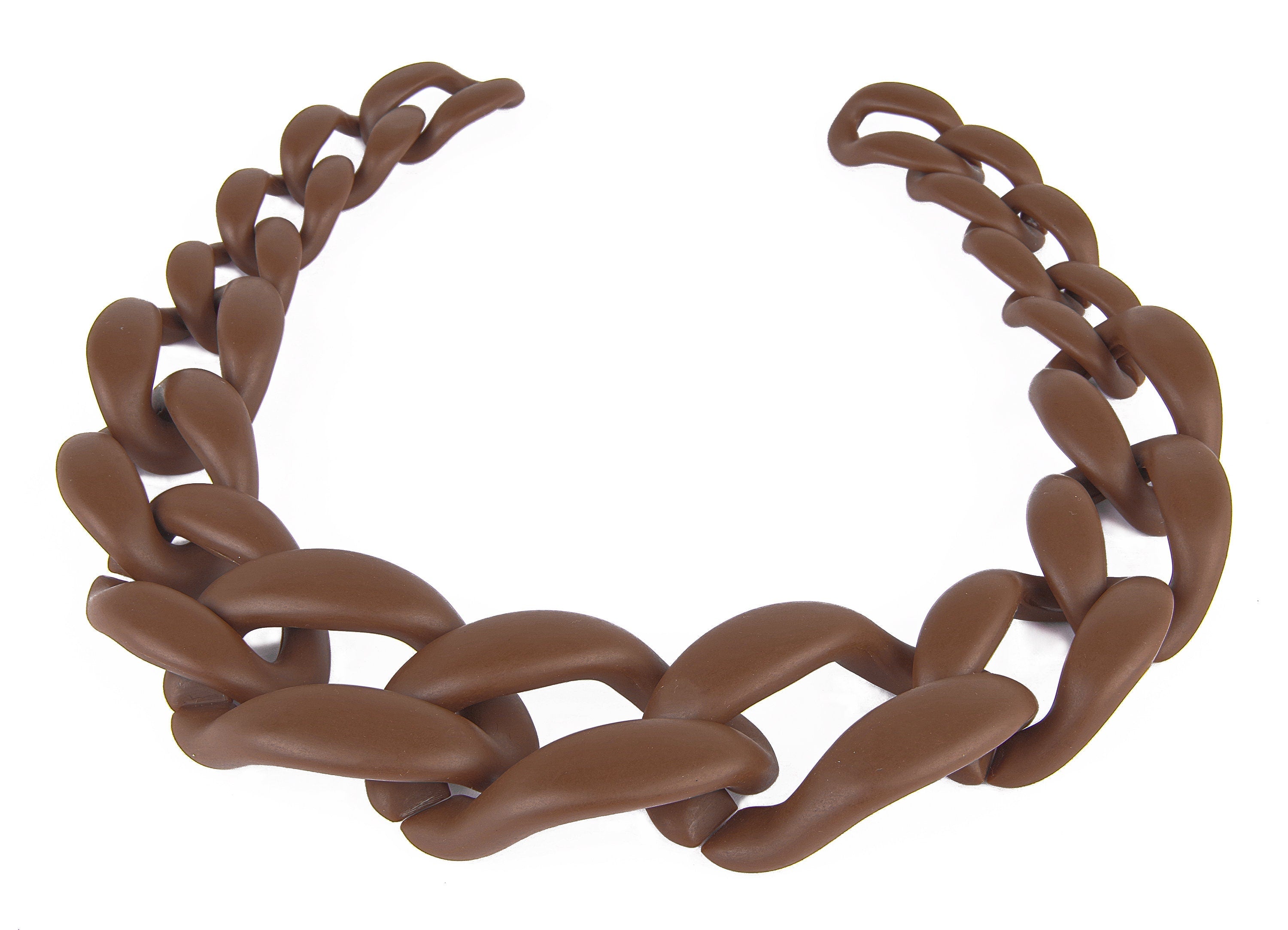 Acrylic Curb Chain - Matte Chain Open Link Curb - 1strand : 55cm - Plastic Curb Chain Links - Necklace Chain - 59.83x44.67x7.51mm - AC1684 - DOMEDBAZAAR
