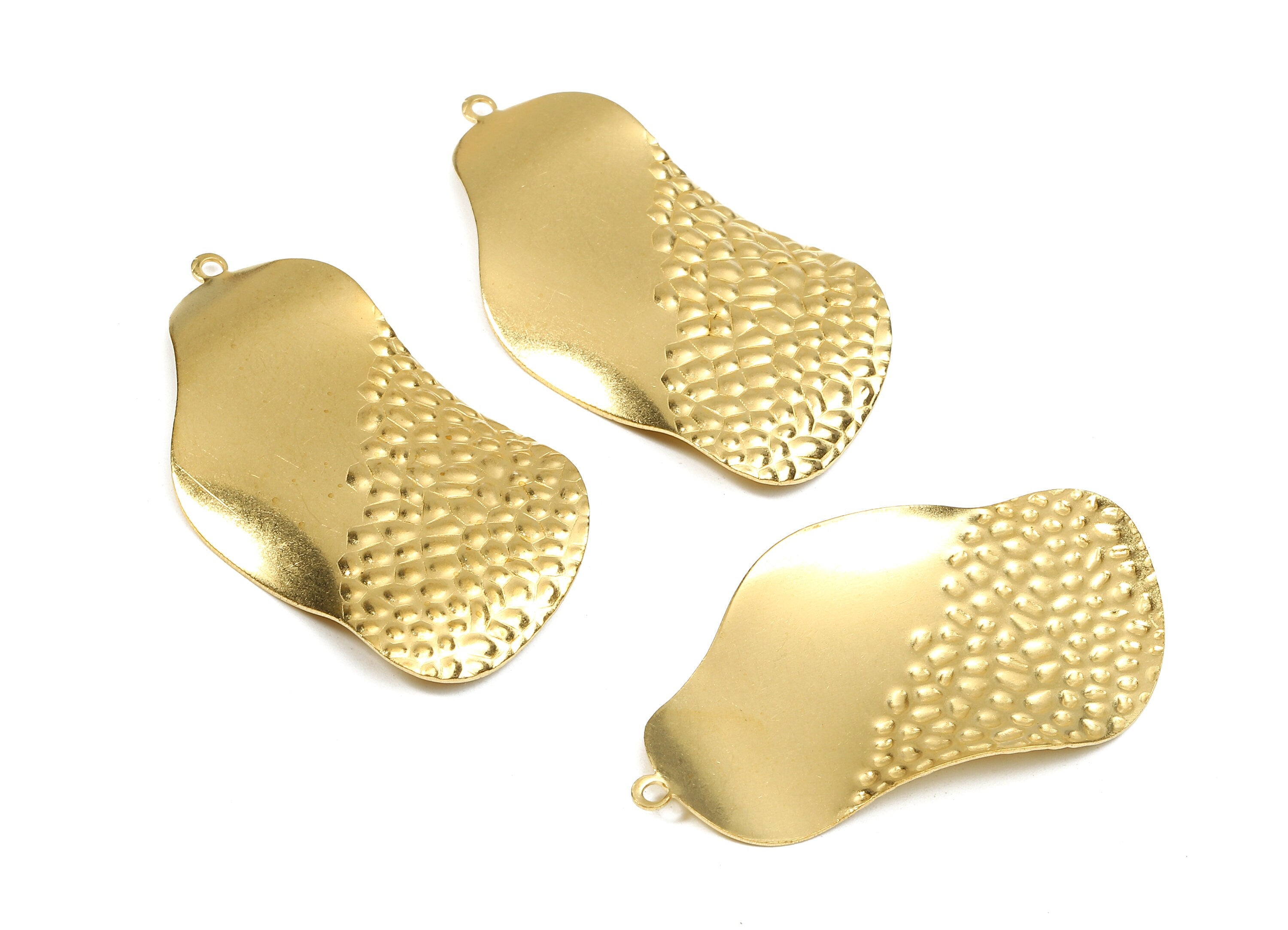 Brass Leaf Charms - Raw Brass Leaf Earrings and Pendant - Earring Findings - Jewelry Supplies - 55.63x29.24x1.09mm - PP2538 - DOMEDBAZAAR