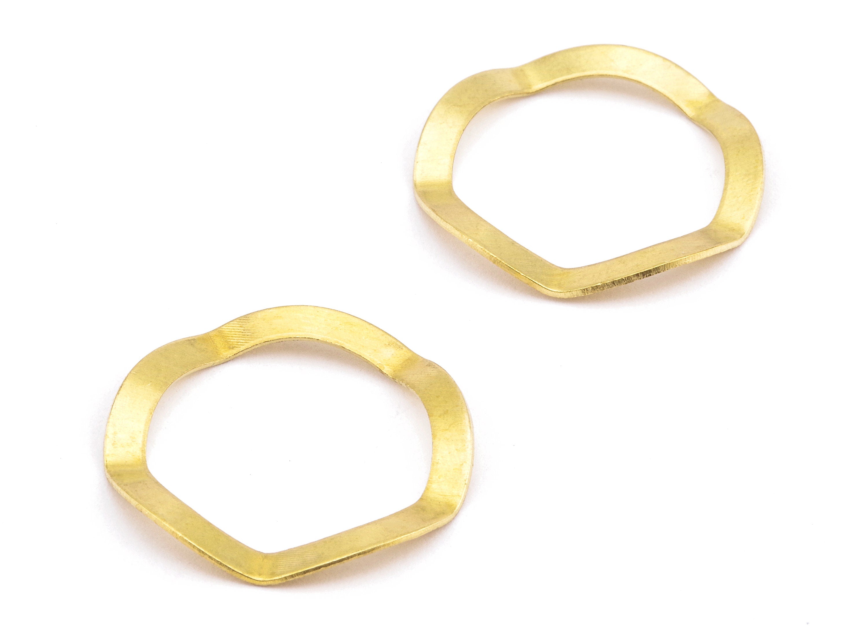 Brass Round Charms - Wave Brass Earrings and Pendant - Earring Findings - Jewelry Supplies - 25.14x25.14x0.6mm - PP2208 - DOMEDBAZAAR