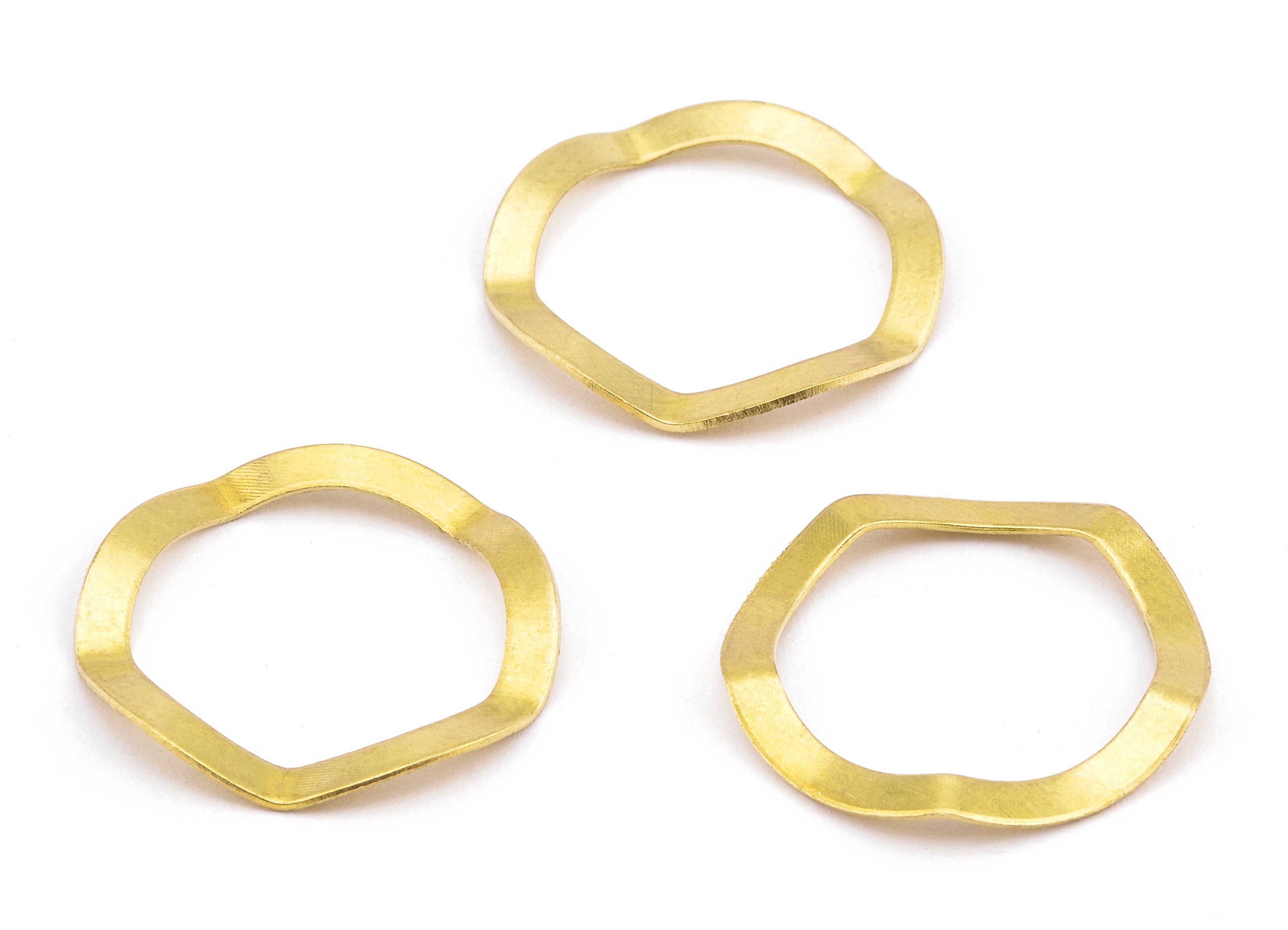 Brass Round Charms - Wave Brass Earrings and Pendant - Earring Findings - Jewelry Supplies - 25.14x25.14x0.6mm - PP2208 - DOMEDBAZAAR