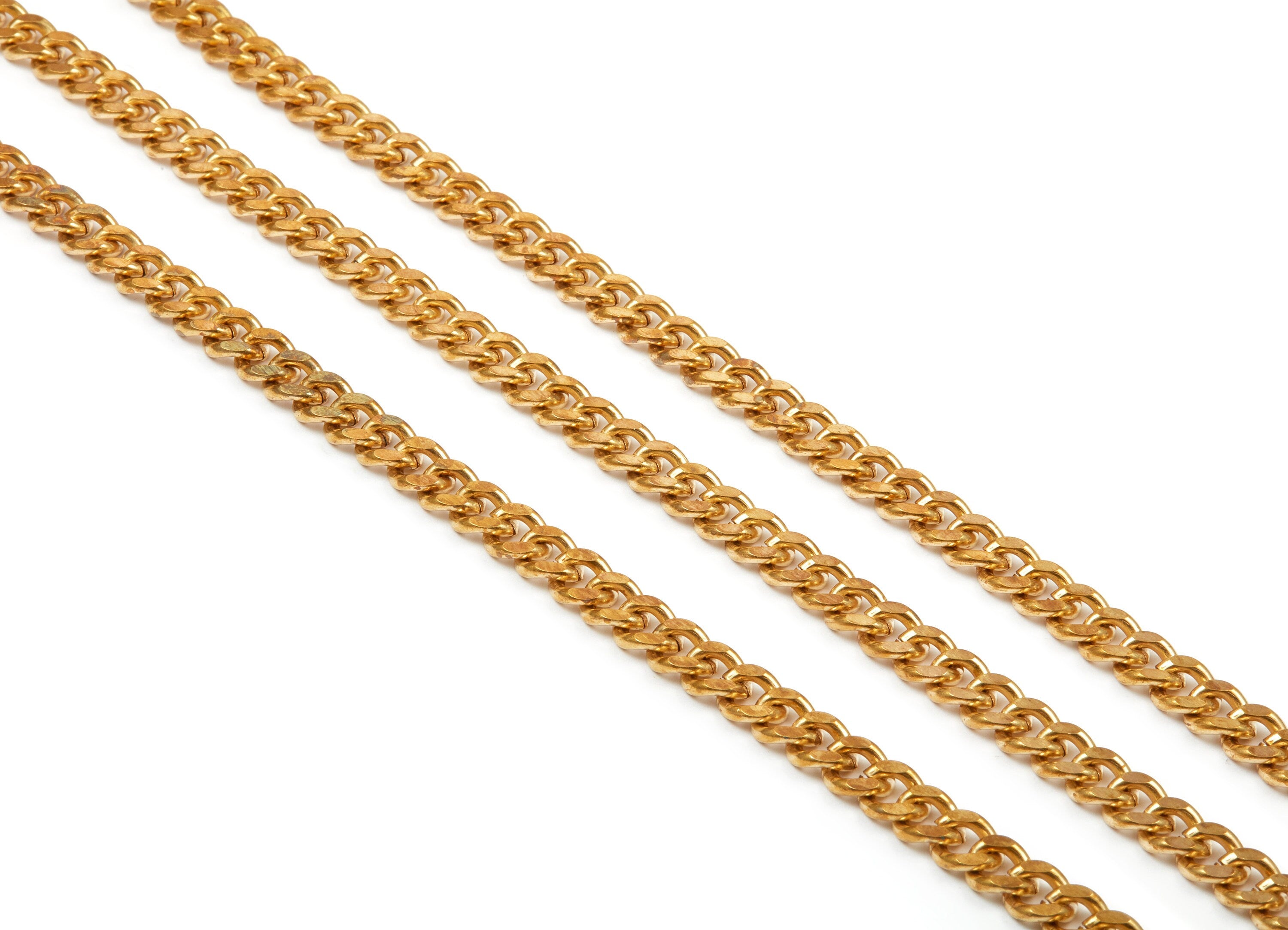 Faceted Curb Chain - Raw Brass Curb  Chain -  Open Link Chain - 0.31&quot; x 0.27&quot; x 0.06&quot; -  CC1123 - DOMEDBAZAAR
