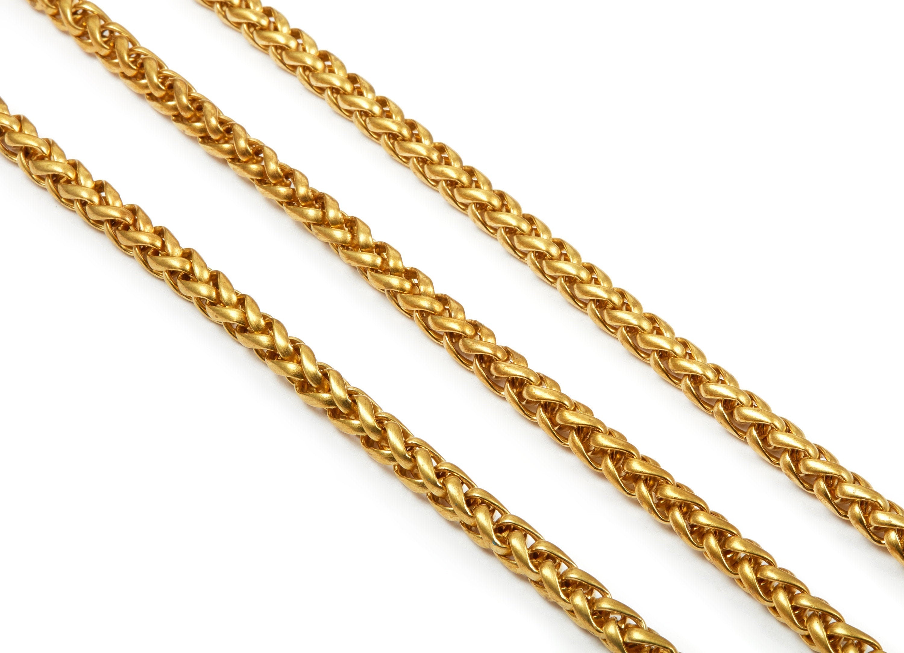 Wheat Chain - Raw Brass Wheat Chain -  Jewellery Making - 0.39&quot; x 0.25&quot; x 0.04&quot;- CC1124 - DOMEDBAZAAR