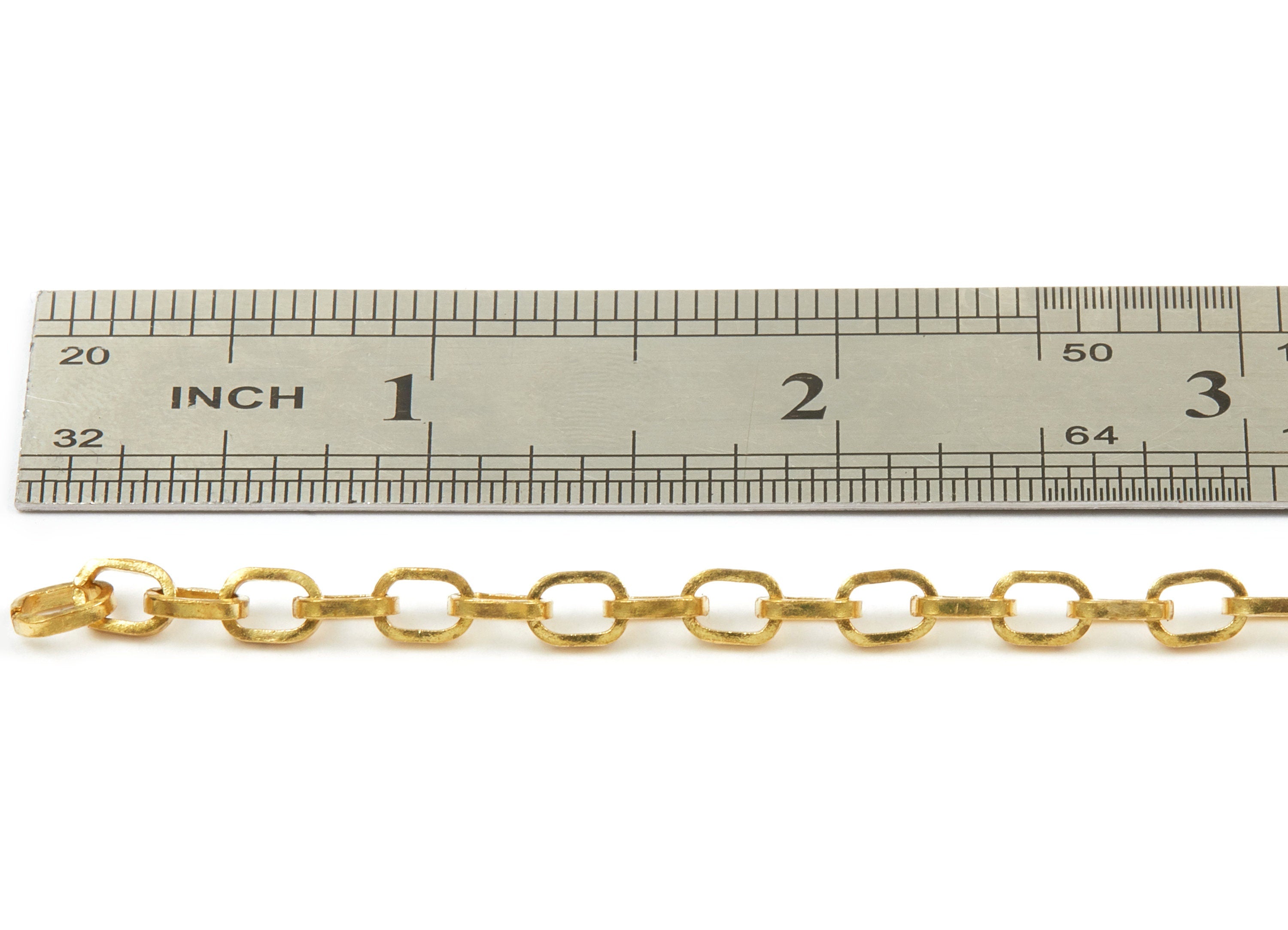 Brass Cable Chain - Raw Brass Chain - open link -  0.26&quot; x 0.18&quot; x 0.05&quot; - for Necklace Jewellery Making - CC1131 - DOMEDBAZAAR