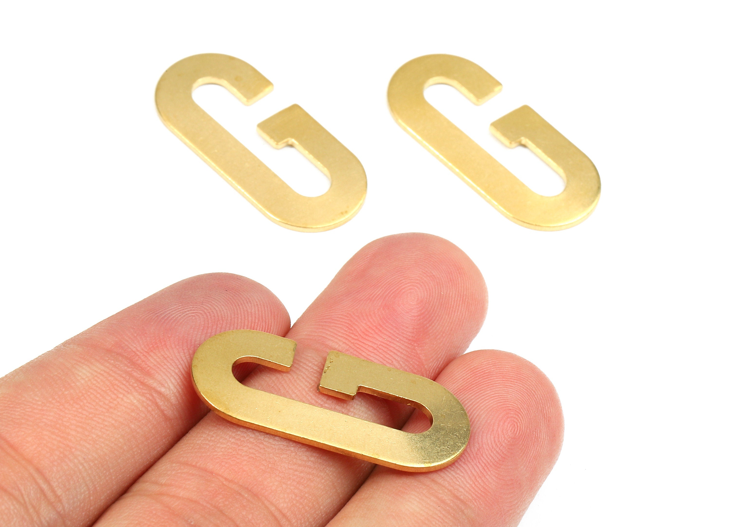 Brass G Blank - Raw Brass Letter G Blank - Brass Letter Wallart Decoration - Brass Alphabet G Blank - 30.29x13.96x1.48mm - PP2735 - DOMEDBAZAAR