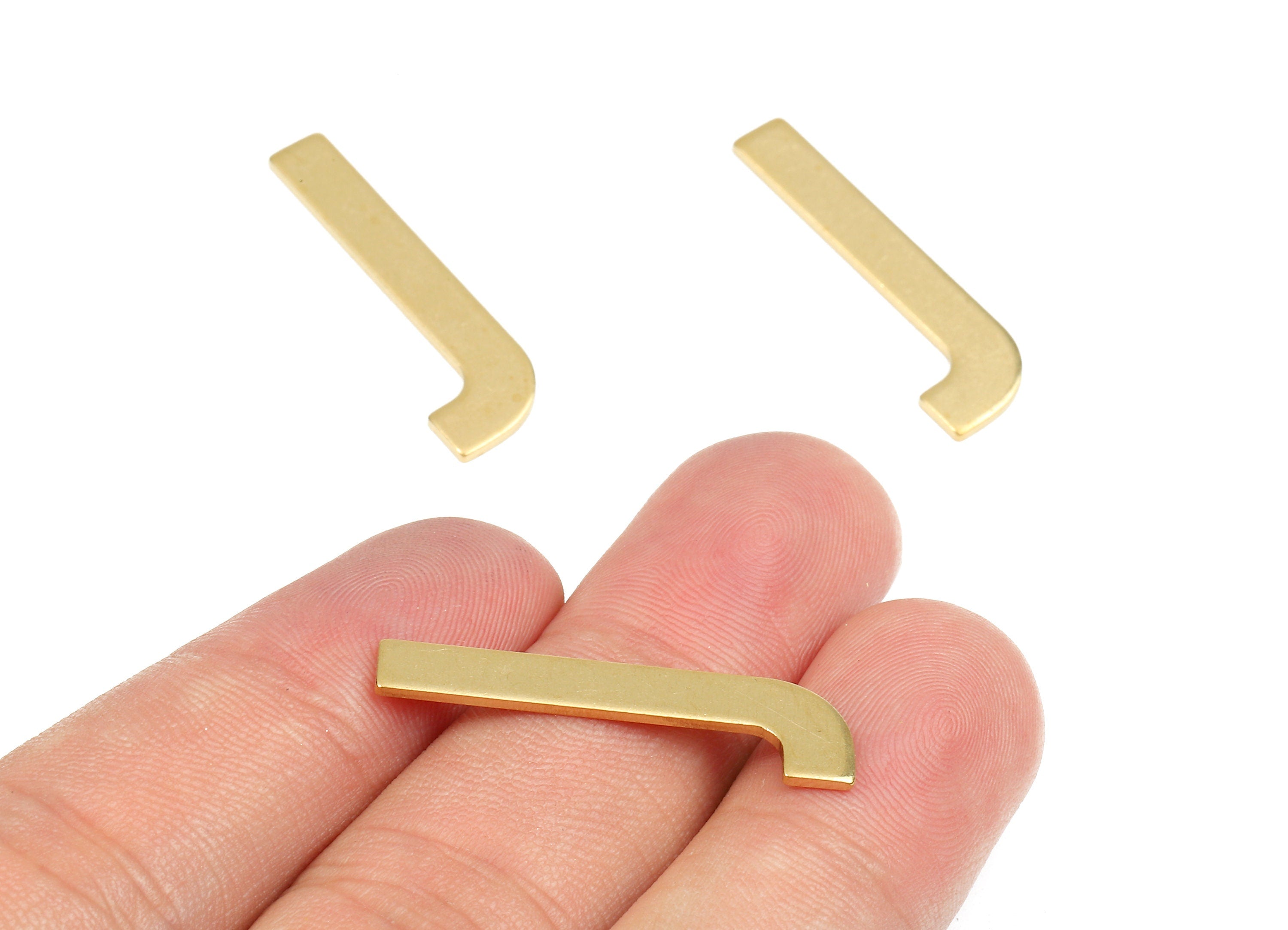 Brass J Blank - Raw Brass Letter J Blank - Brass Letter Wallart Decoration - Brass Alphabet J Blank - 30.34x8.85x1.09mm - PP2738 - DOMEDBAZAAR