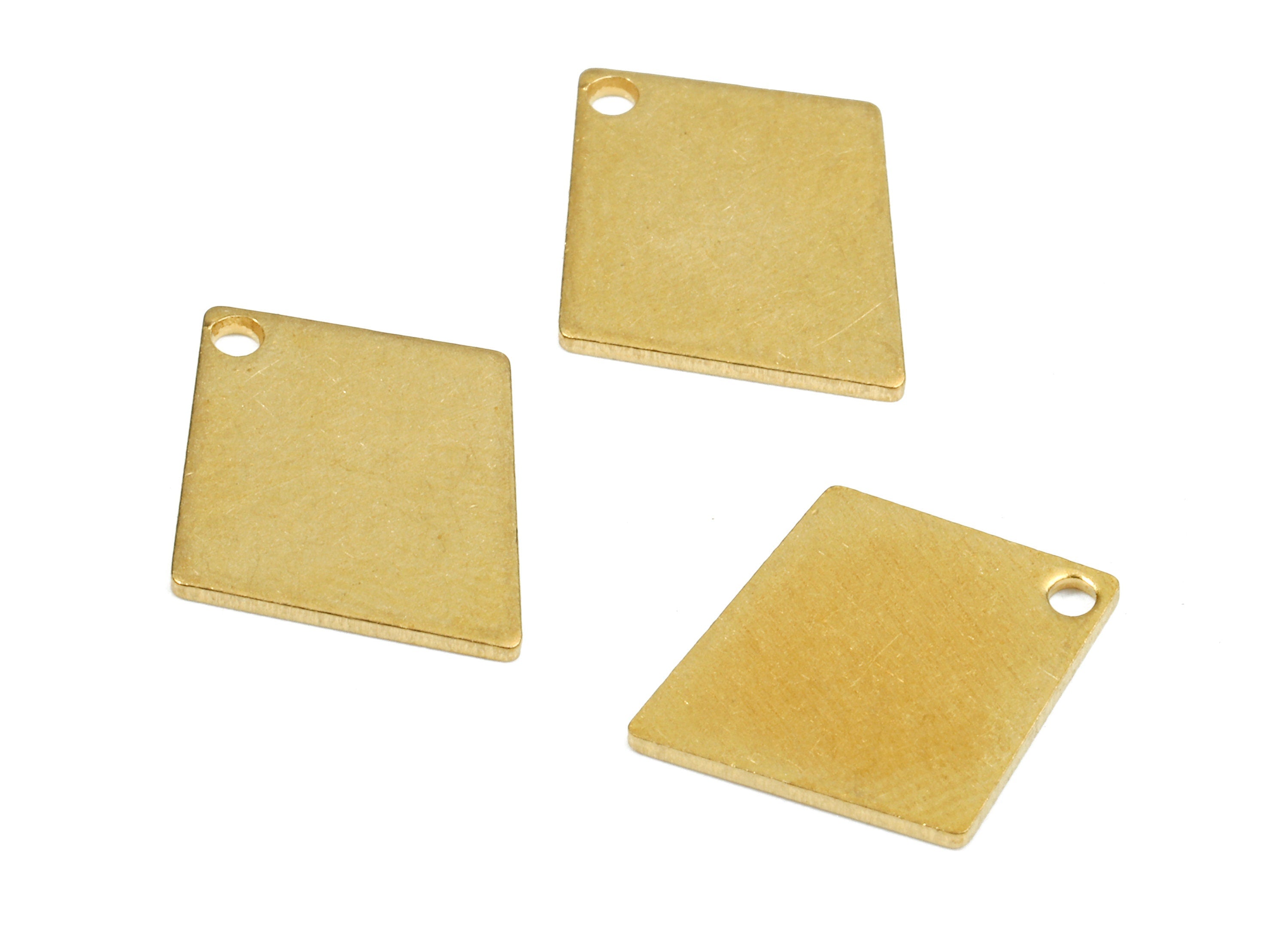 Personalized stamping blank - Brass Diamond Charms - Raw Brass Diamond Earrings and Pendant - Brass Diamond Necklace- 15x13x0.83mm - PP2555 - DOMEDBAZAAR