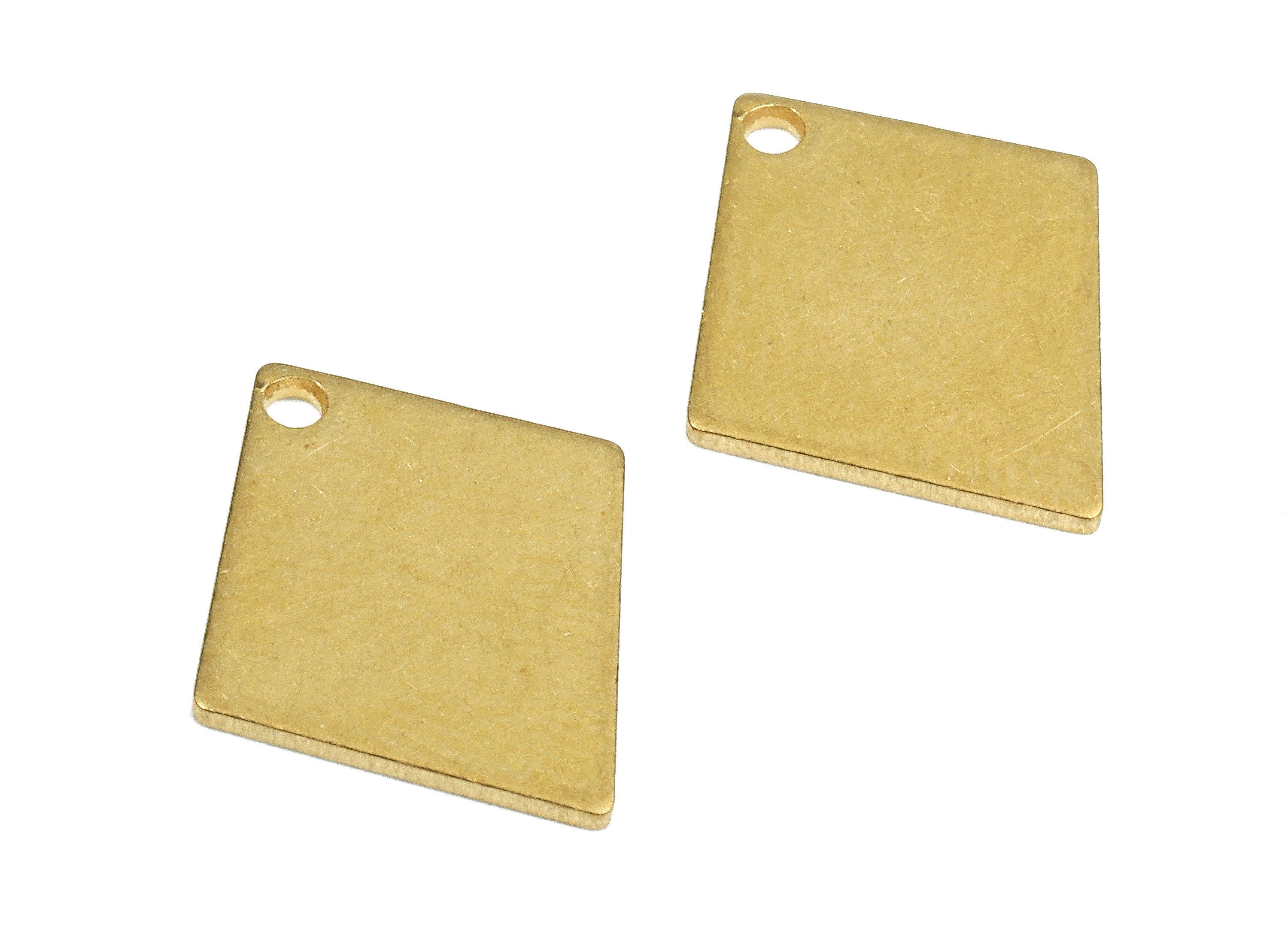 Personalized stamping blank - Brass Diamond Charms - Raw Brass Diamond Earrings and Pendant - Brass Diamond Necklace- 15x13x0.83mm - PP2555 - DOMEDBAZAAR