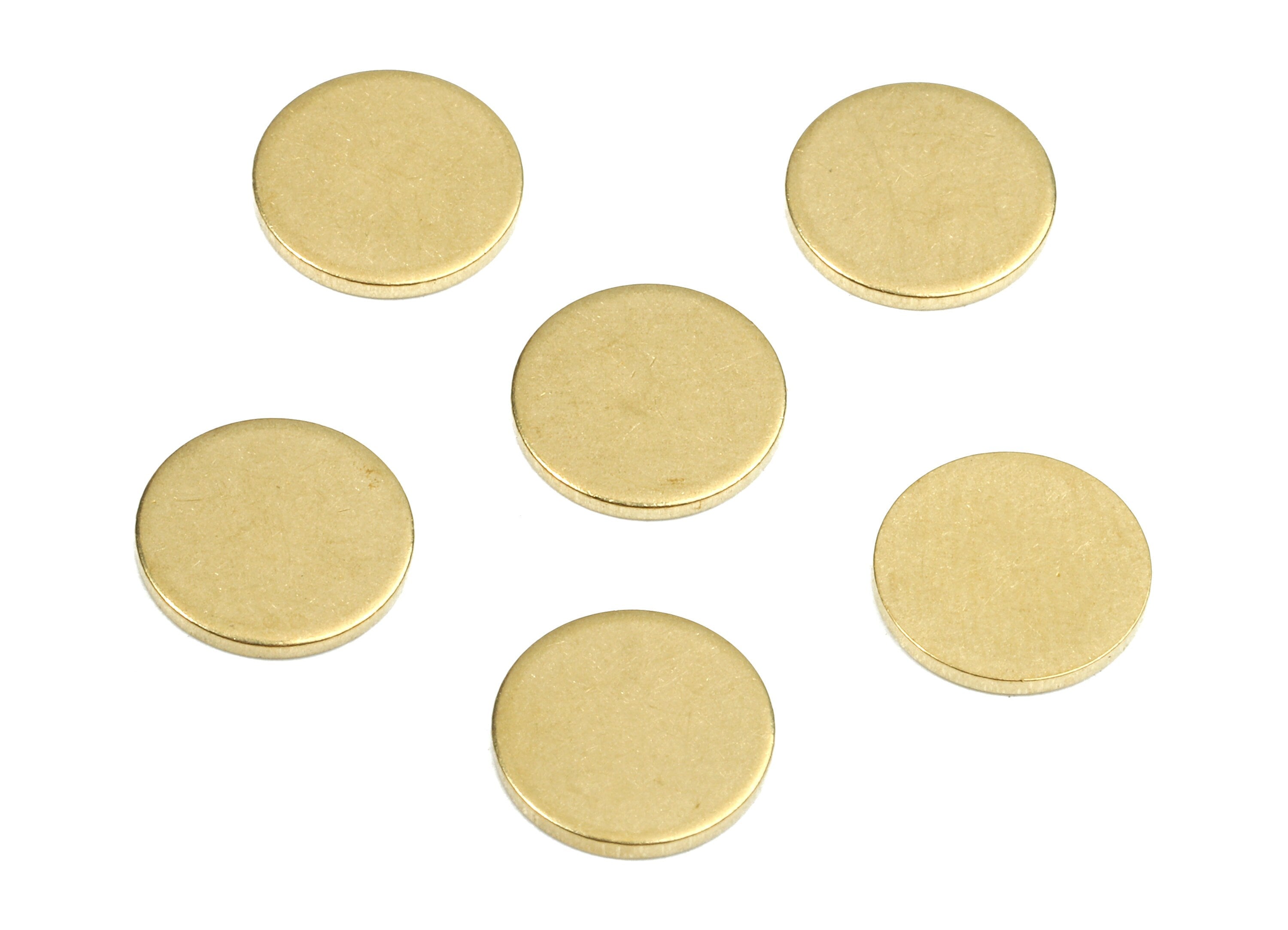 Brass Round Blank - Raw Brass Round Blank - Brass Round Tag - Brass Stamping Tag - Brass Blank Findings - 10.02x1.16mm - PP2785 - DOMEDBAZAAR
