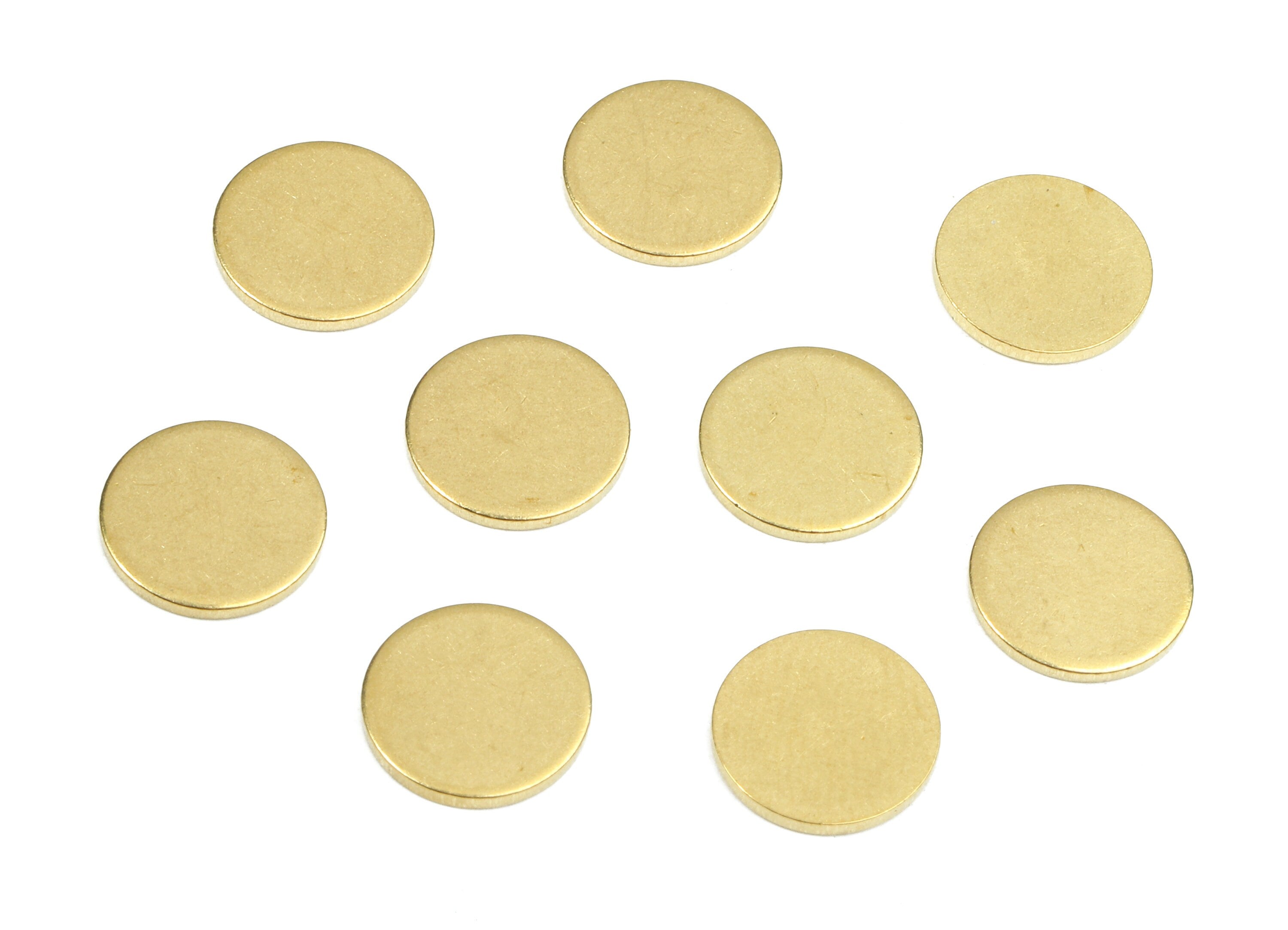 Brass Round Blank - Raw Brass Round Blank - Brass Round Tag - Brass Stamping Tag - Brass Blank Findings - 10.02x1.16mm - PP2785 - DOMEDBAZAAR