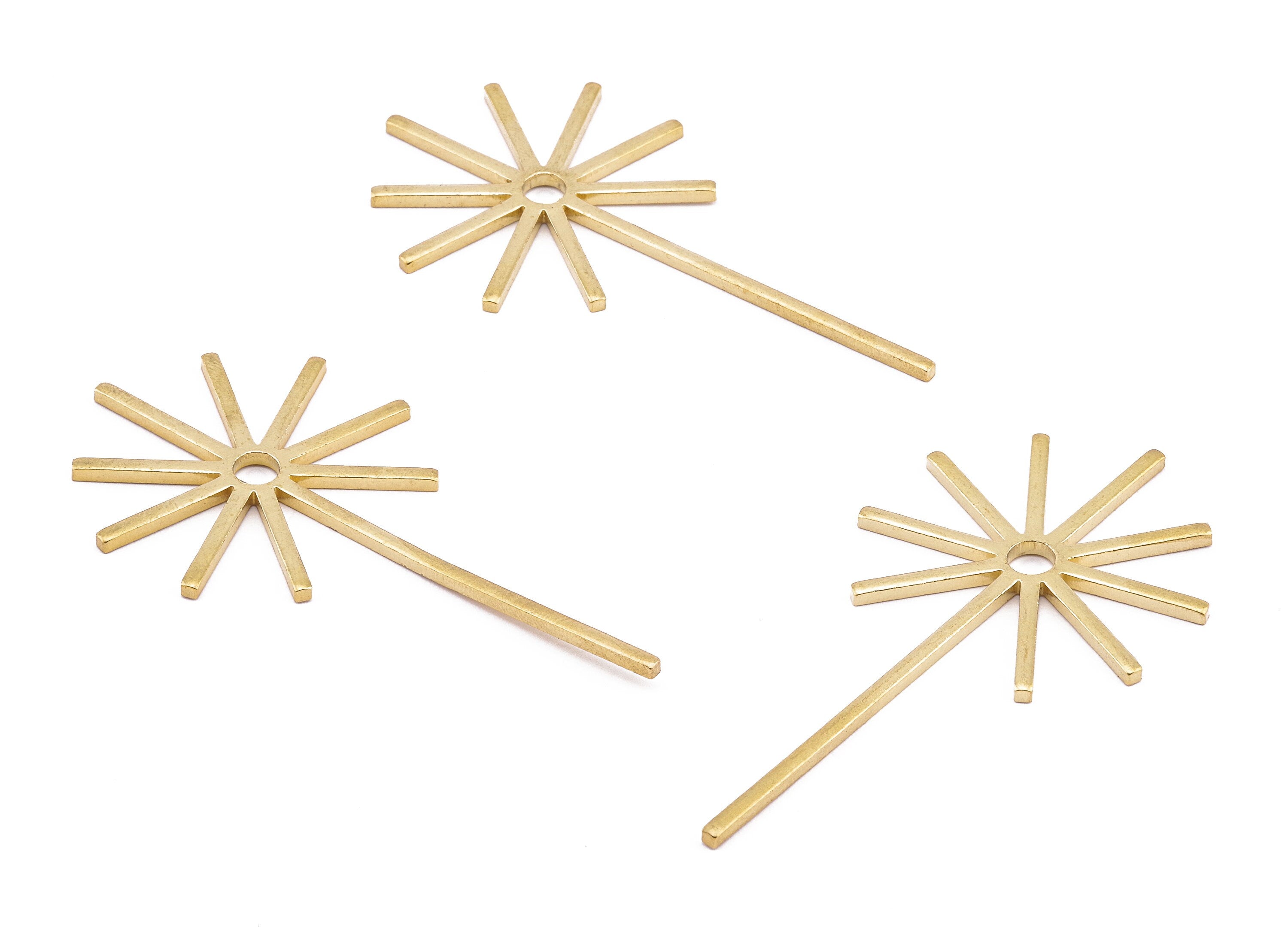 Brass Bar Charms - Raw Brass Bar Earrings and Pendant - Earring Findings - Jewelry Supplies - 74.39x38.53x2.07mm - PP2249 - DOMEDBAZAAR