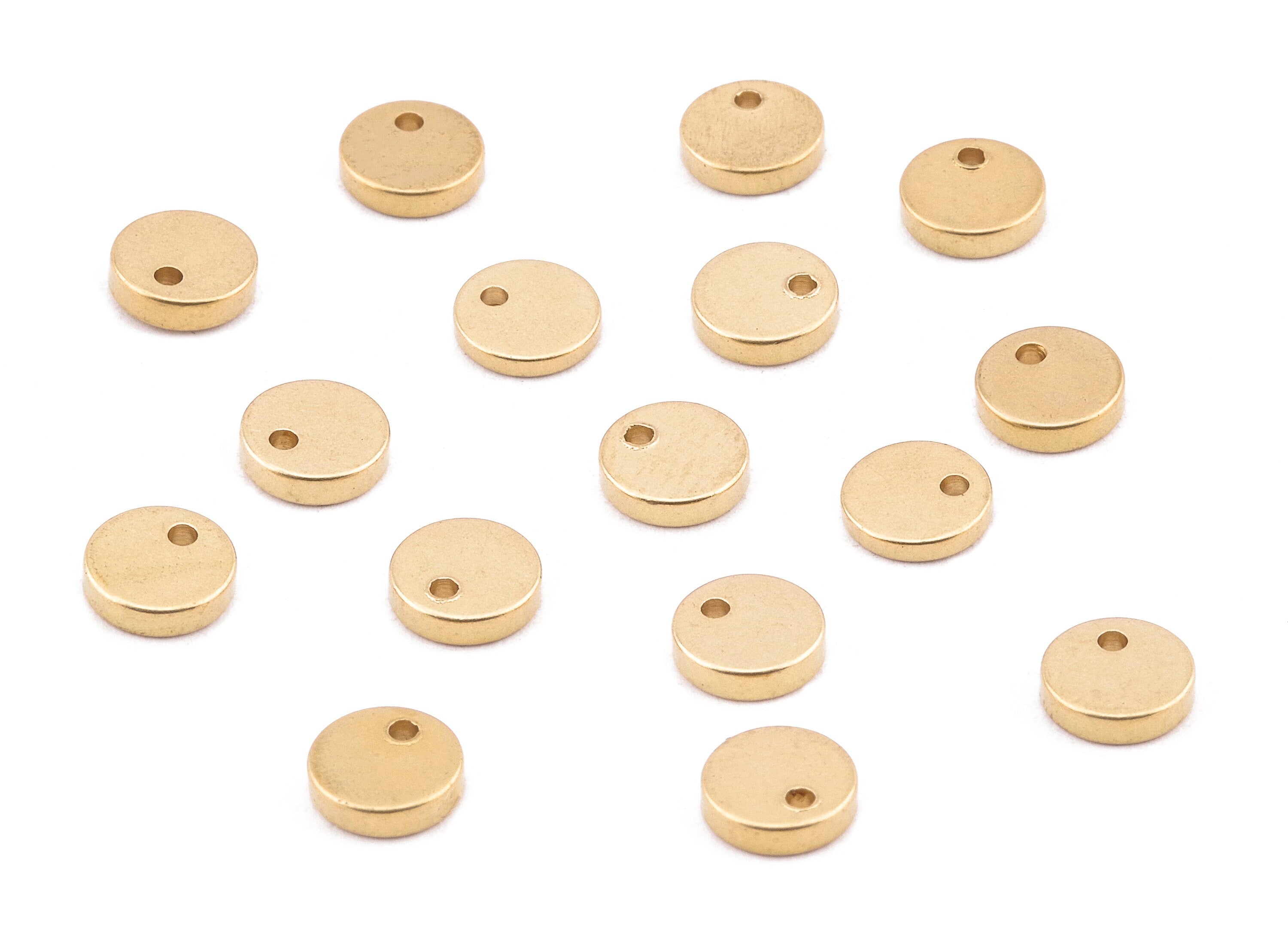 Brass Round Charms - Brass Stamping Tag - Brass Round Stamping Tag - Earring Findings - Jewelry Tag - 5.97x5.97x1.6mm - PP2220 - DOMEDBAZAAR