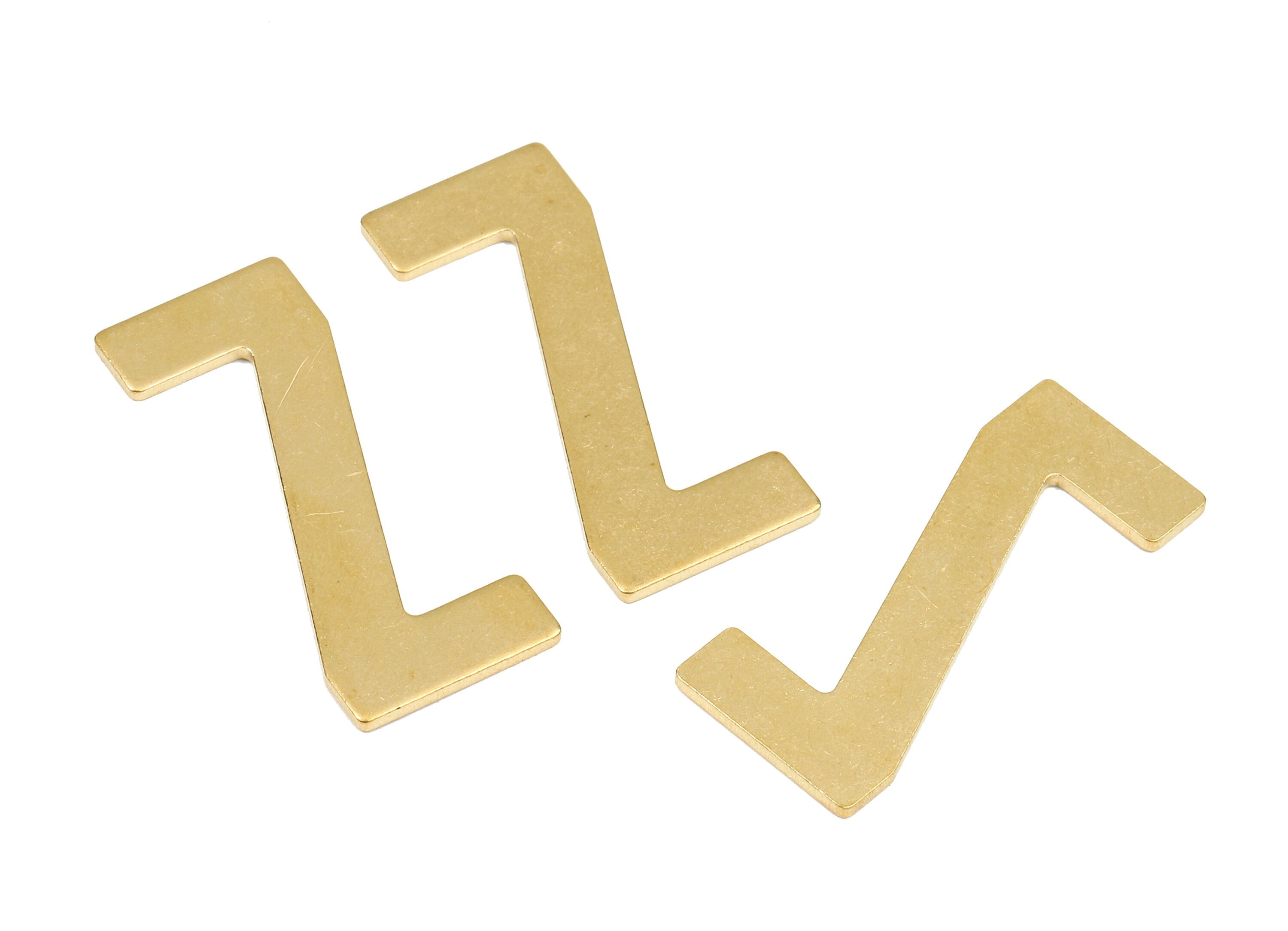 Brass Z Blank - Raw Brass Letter Z Blank - Brass Letter Wallart Decoration - Brass Alphabet Z Blank - 29.99x12.76x1.09mm - PP2754 - DOMEDBAZAAR