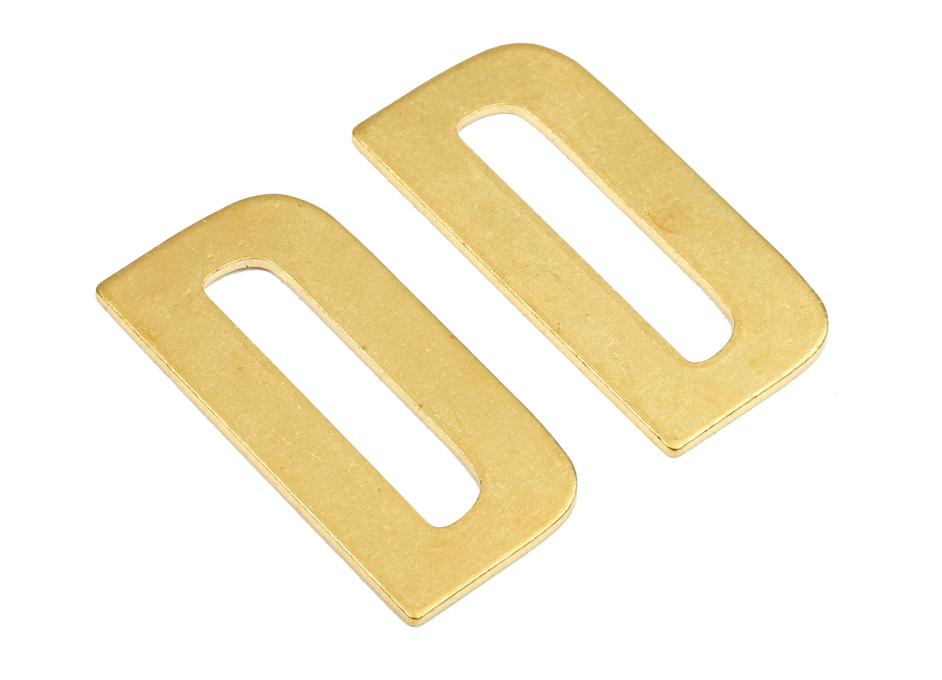 Brass D Blank - Raw Brass Letter D Blank - Brass Letter Wallart Decoration - Brass Alphabet D Blank - 29.99x15.08x1.48mm - PP2732 - DOMEDBAZAAR