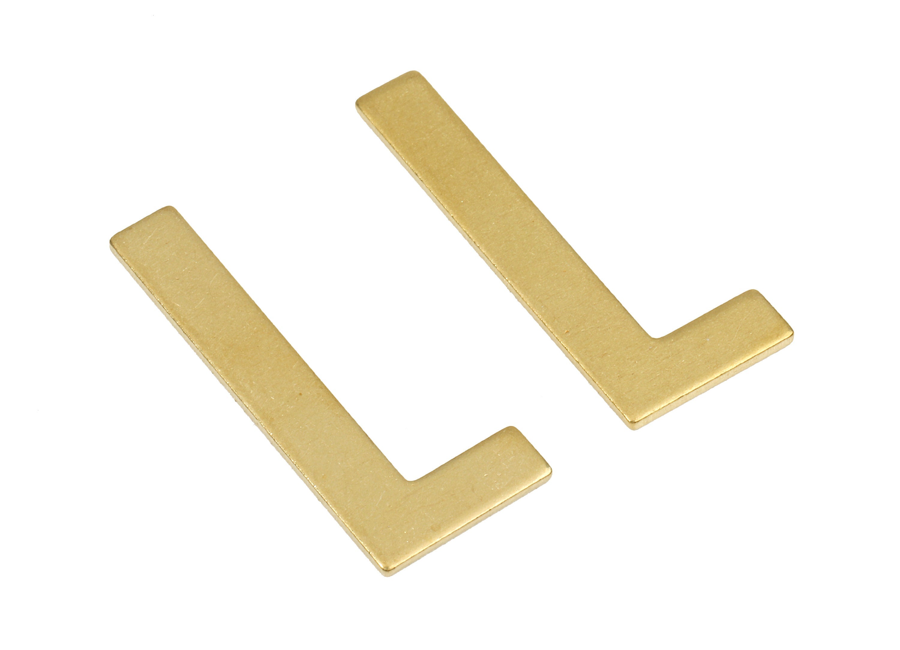 Brass L Blank - Raw Brass Letter L Blank - Brass Letter Wallart Decoration - Brass Alphabet L Blank - 30.19x12.86x1.32mm - PP2740 - DOMEDBAZAAR