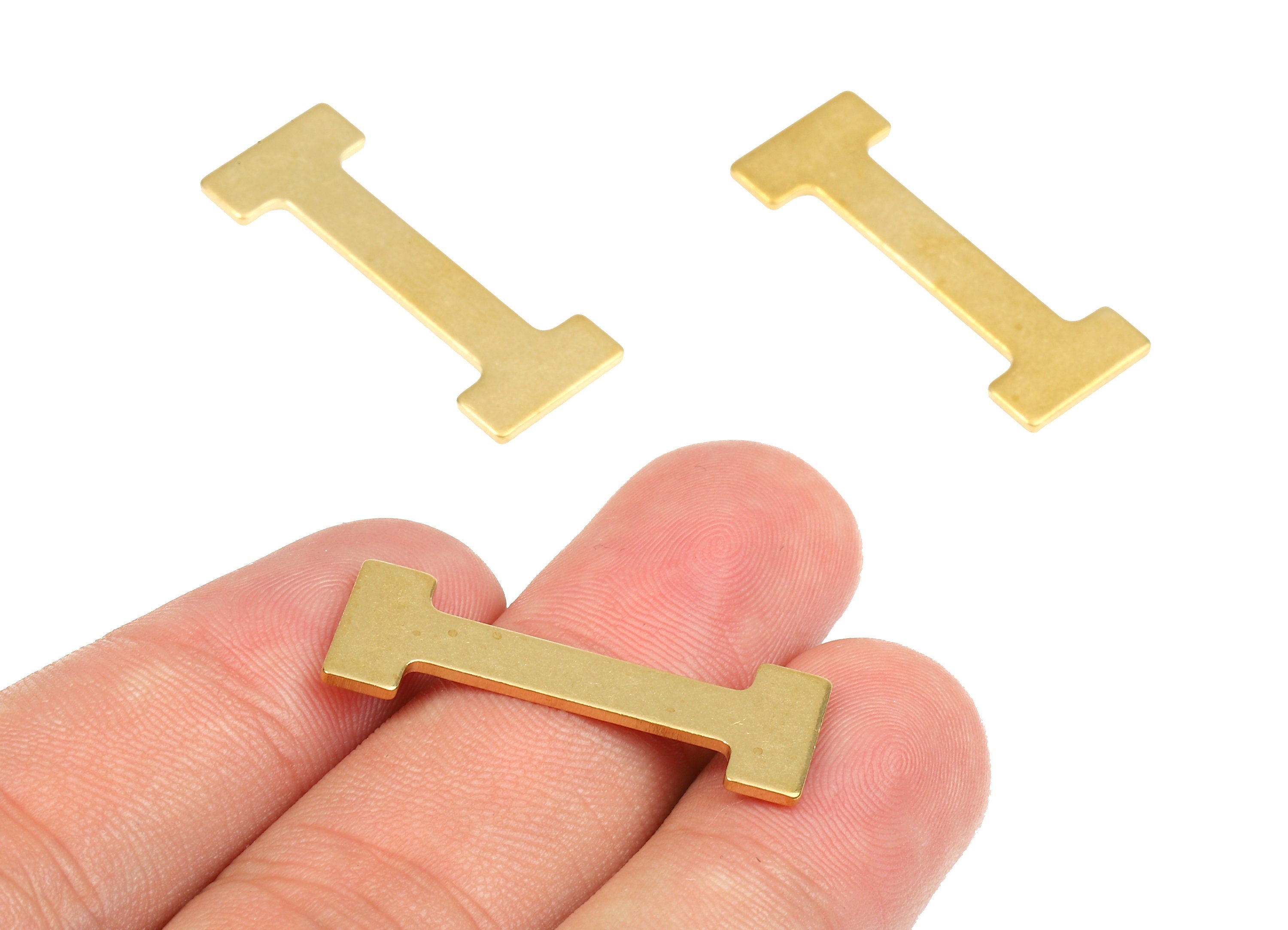 Brass I Blank - Raw Brass Letter I Blank - Brass Letter Wallart Decoration - Brass Alphabet V Blank - 30x11.86x1.13mm - PP2737 - DOMEDBAZAAR