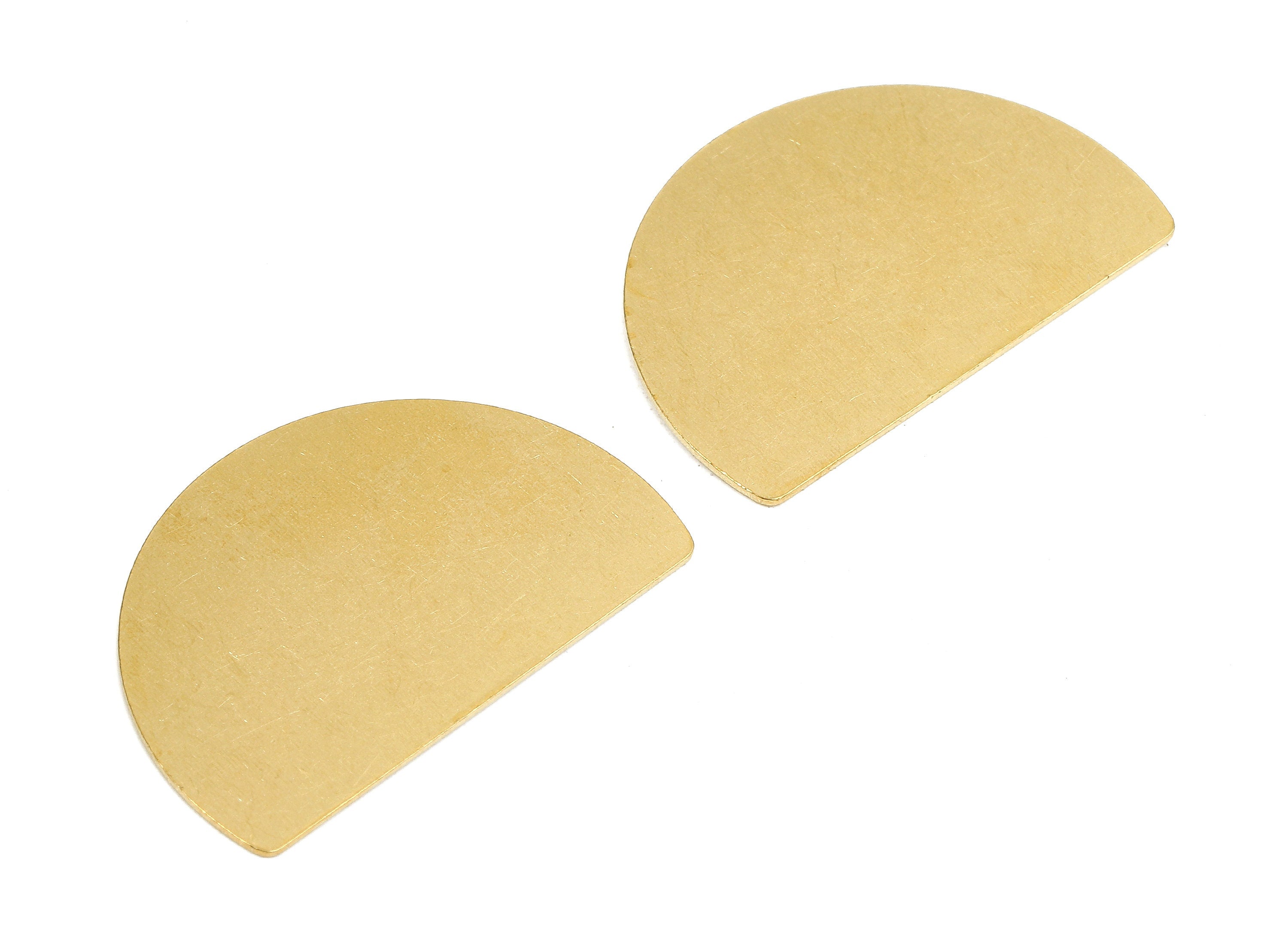 Brass D Blank - Raw Brass D Blank - Brass D Tag - Brass Stamping Tag - Brass Blank Findings - 26.48x17.57x0.55mm - PP2415 - DOMEDBAZAAR