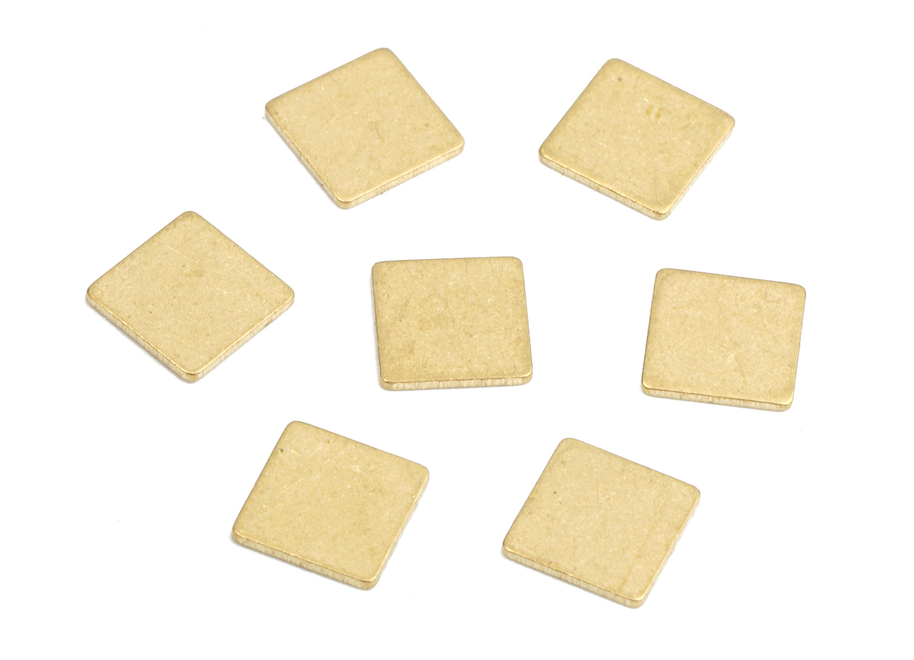 Brass Square Blank - Raw Brass Square Blank - Brass Square Tag - Brass Stamping Tag - Brass Blank Findings - 6.03x0.7mm - PP2519 - DOMEDBAZAAR