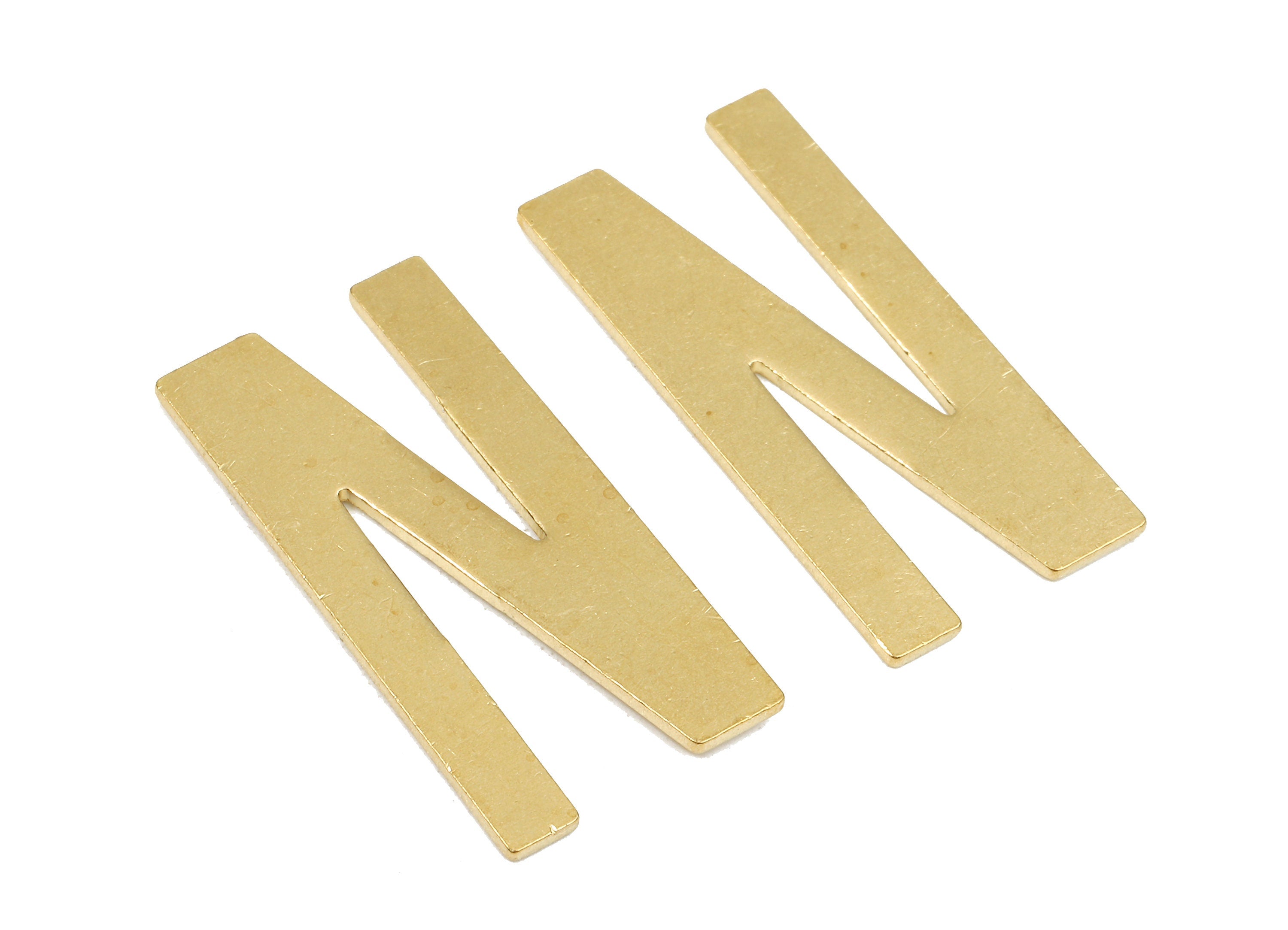 Brass N Blank - Raw Brass Letter N Blank - Brass Letter Wallart Decoration - Brass Alphabet N Blank - 29.79x14.97x1.11mm - PP2742 - DOMEDBAZAAR