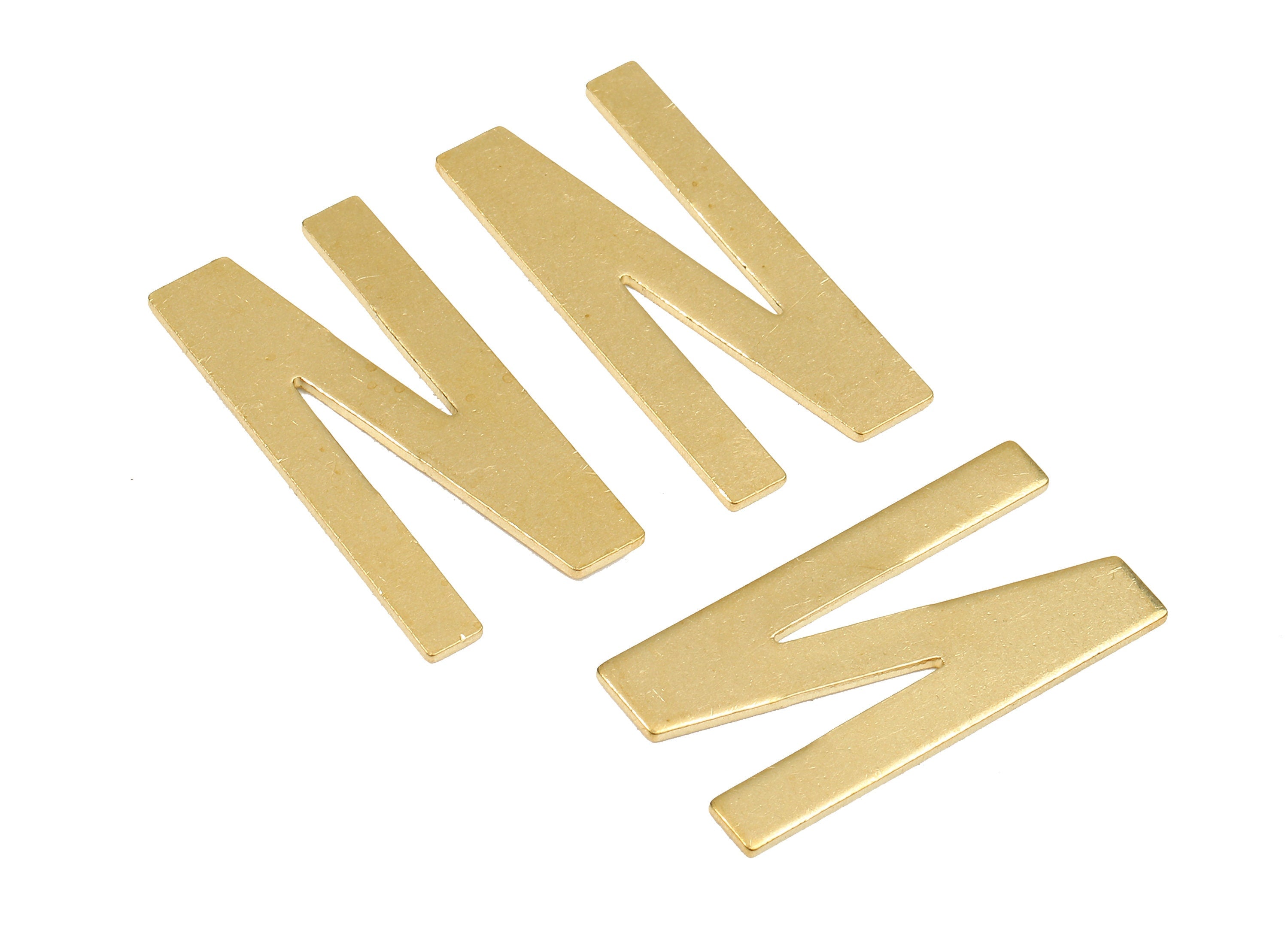 Brass N Blank - Raw Brass Letter N Blank - Brass Letter Wallart Decoration - Brass Alphabet N Blank - 29.79x14.97x1.11mm - PP2742 - DOMEDBAZAAR