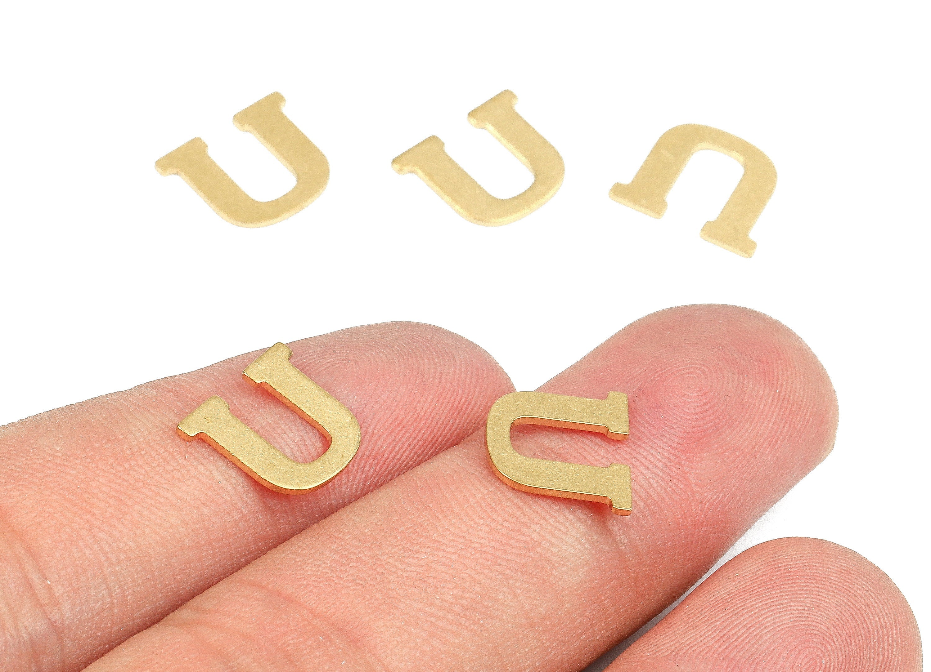 Brass U Blank - Raw Brass Letter U Blank - Brass Letter Wall art Decoration - Brass Alphabet U Blank - 9.51x11.25x0.78mm - PP2775 - DOMEDBAZAAR