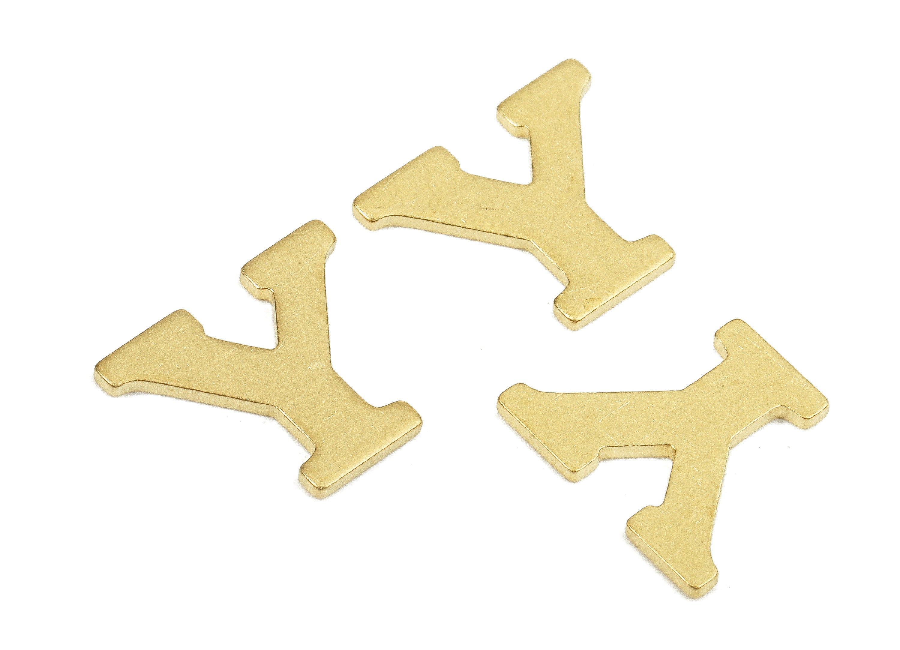 Brass Y Blank - Raw Brass Letter Y Blank - Brass Letter Wallart Decoration - Brass Alphabet Y Blank - 10.92x9.38x0.85mm - PP2779 - DOMEDBAZAAR