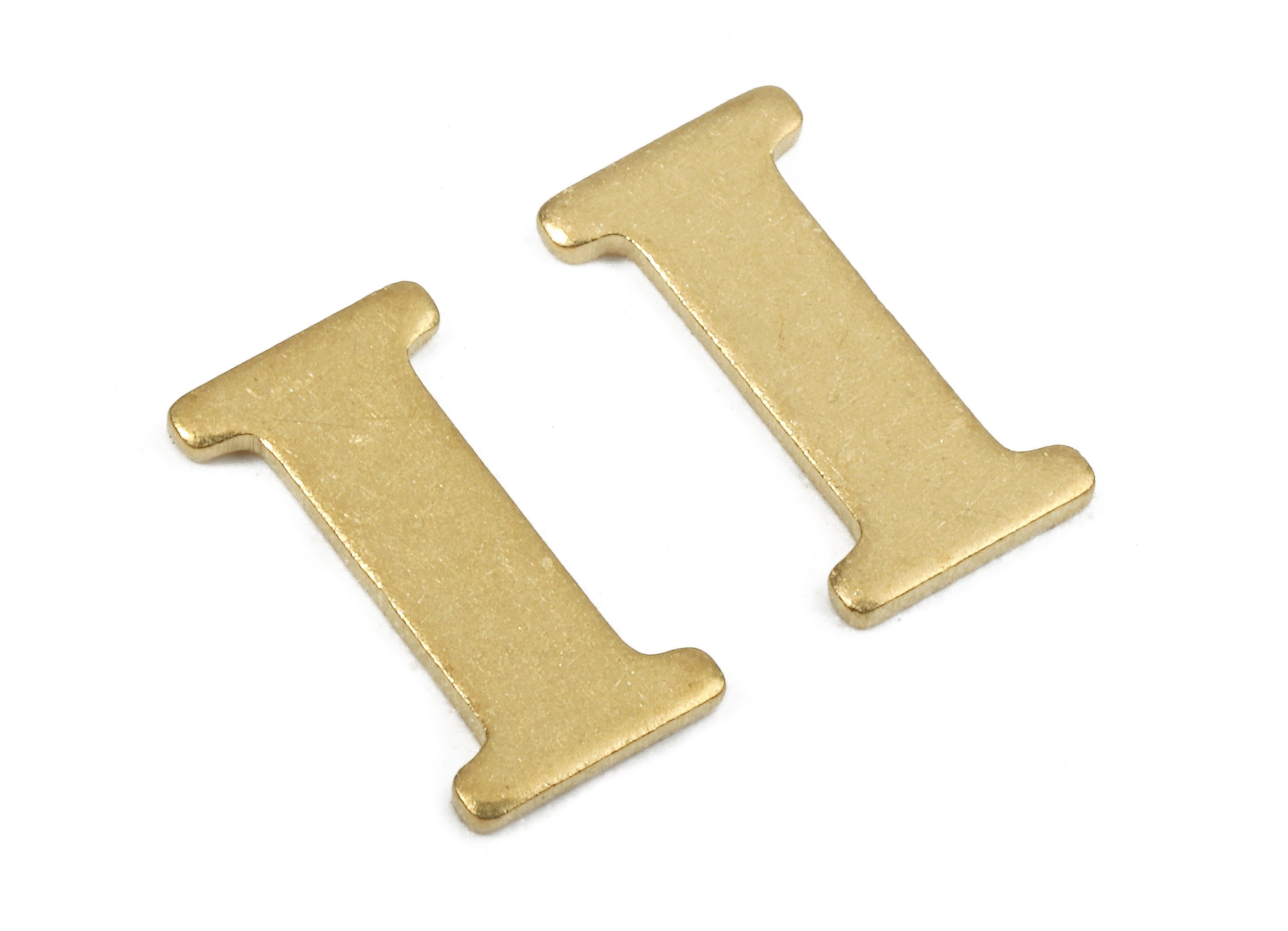 Brass I Blank - Raw Brass Letter I Blank - Brass Letter Wallart Decoration - Brass Alphabet I Blank - 9.77x5.12x0.81mm - PP2763 - DOMEDBAZAAR