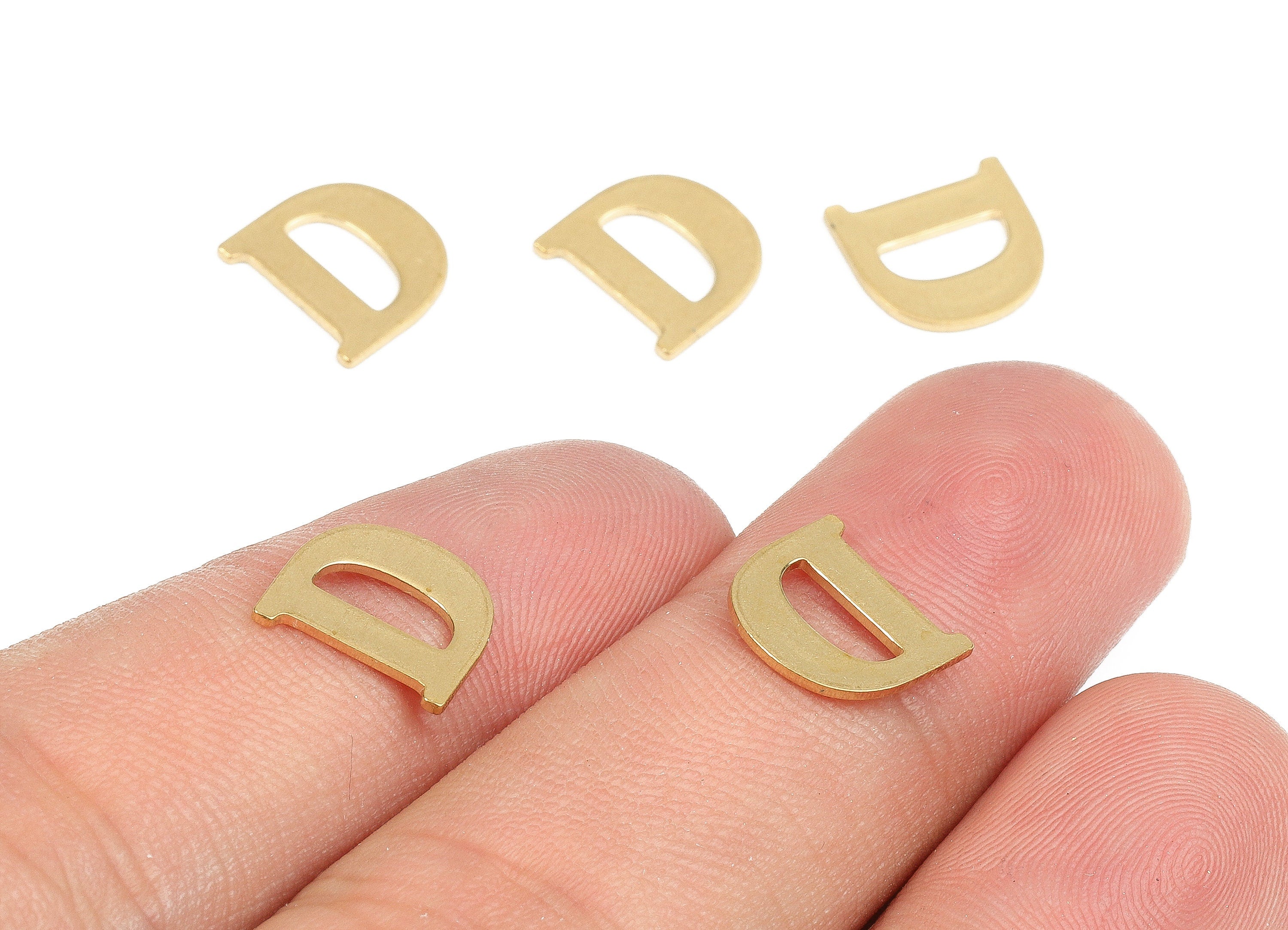 Brass D Blank - Raw Brass Letter D Blank - Brass Letter Wallart Decoration - Brass Alphabet D Blank - 9.76x9.21x0.85mm - PP2758 - DOMEDBAZAAR