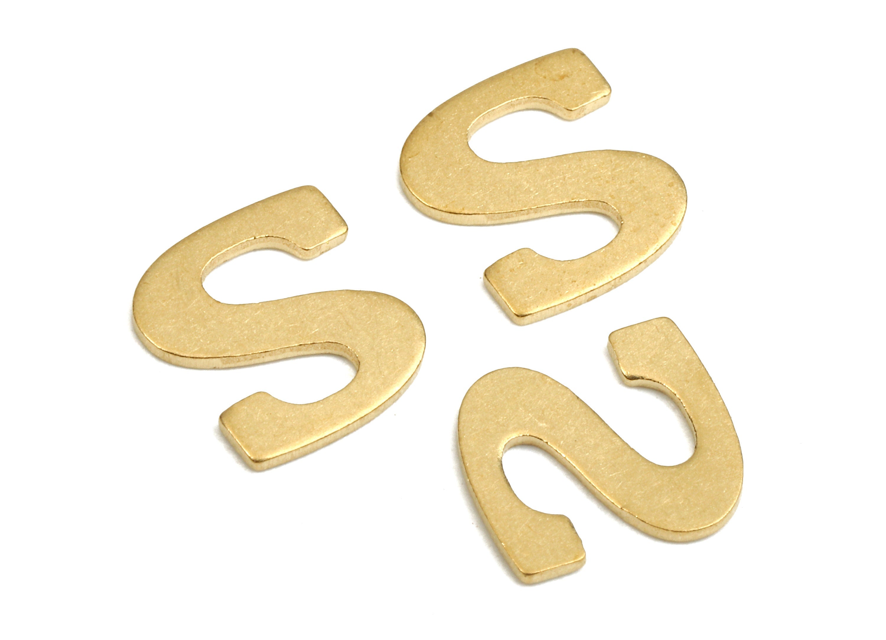 Brass S Blank - Raw Brass Letter S Blank - Brass Letter Wallart Decoration - Brass Alphabet S Blank - 9.75x8.81x0.84mm - PP2773 - DOMEDBAZAAR