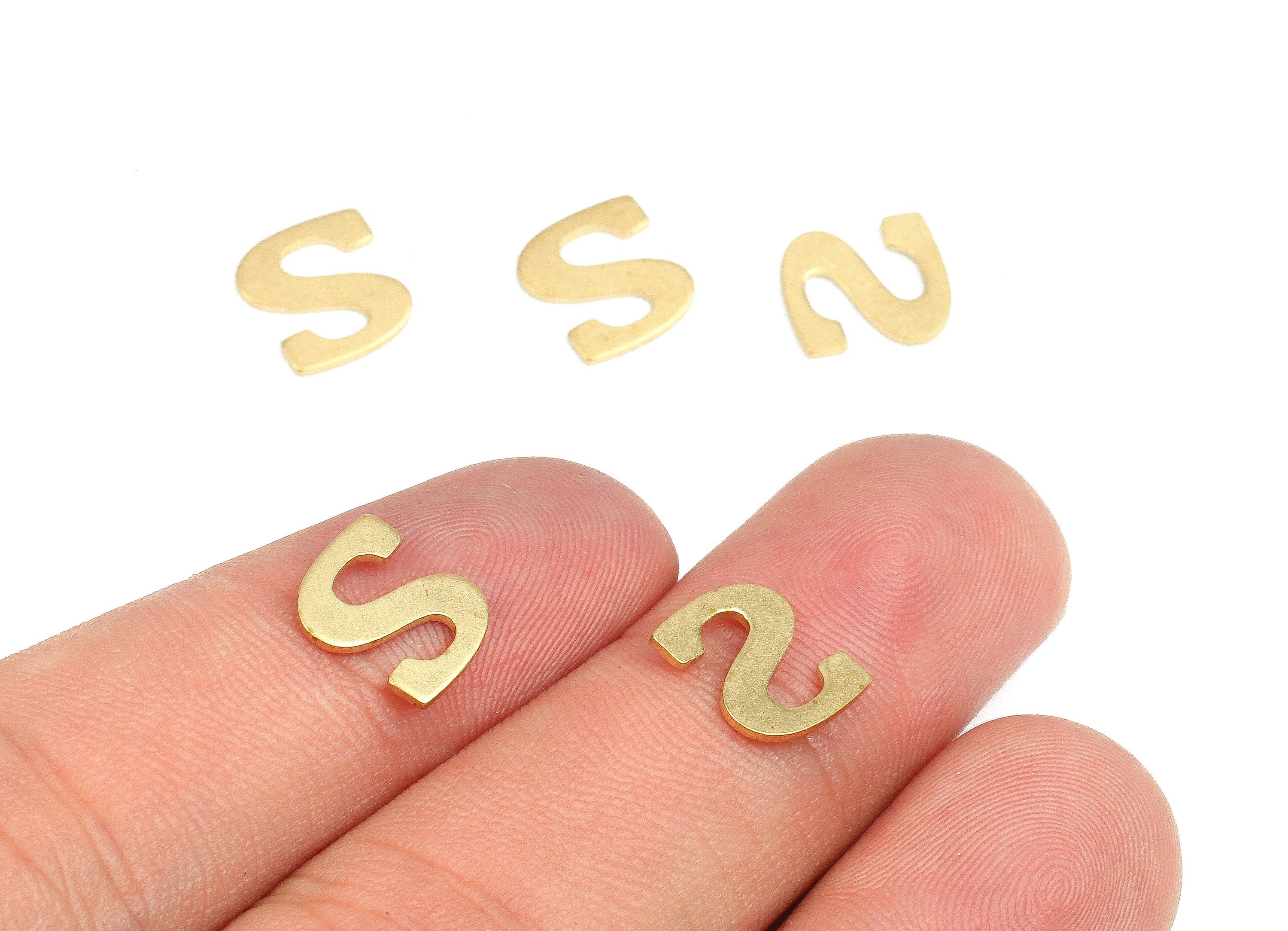 Brass S Blank - Raw Brass Letter S Blank - Brass Letter Wallart Decoration - Brass Alphabet S Blank - 9.75x8.81x0.84mm - PP2773 - DOMEDBAZAAR