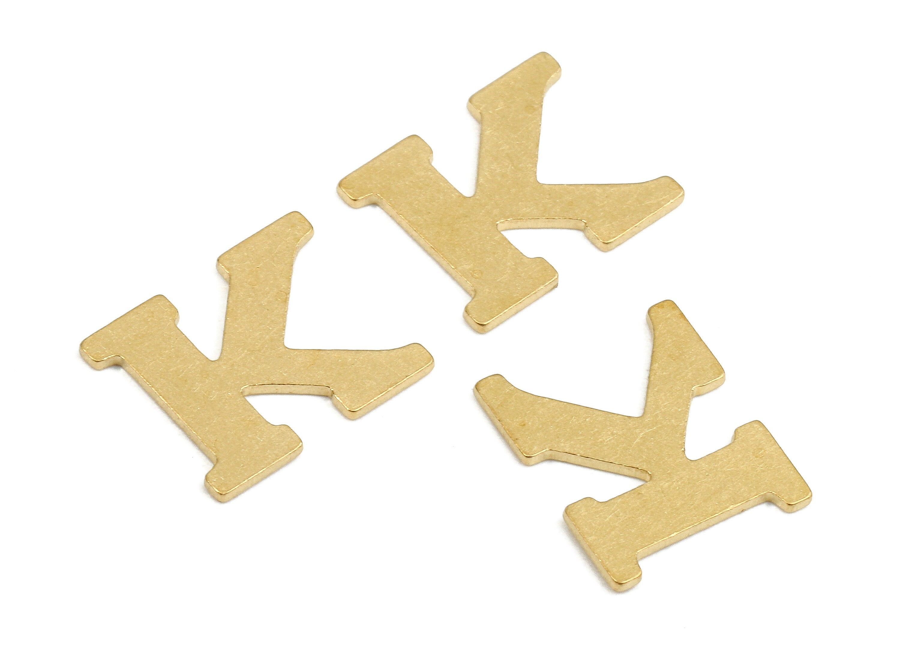 Brass K Blank - Raw Brass Letter K Blank - Brass Letter Wallart Decoration - Brass Alphabet K Blank - 11.43x9.42x1.13mm - PP2765 - DOMEDBAZAAR